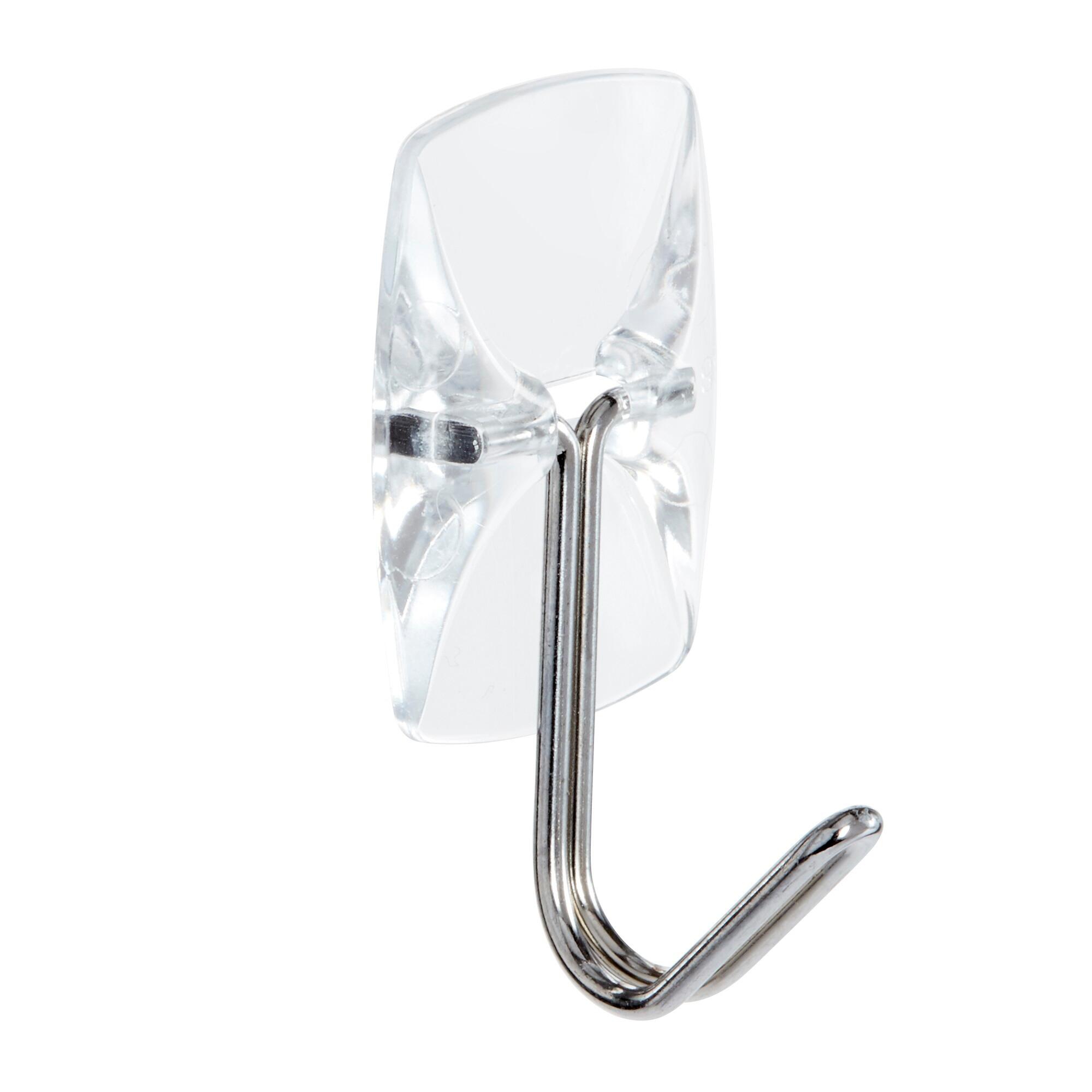 3 ganchos adhesivos transparentes con punta metálica, hasta 0.25 Kg - 6