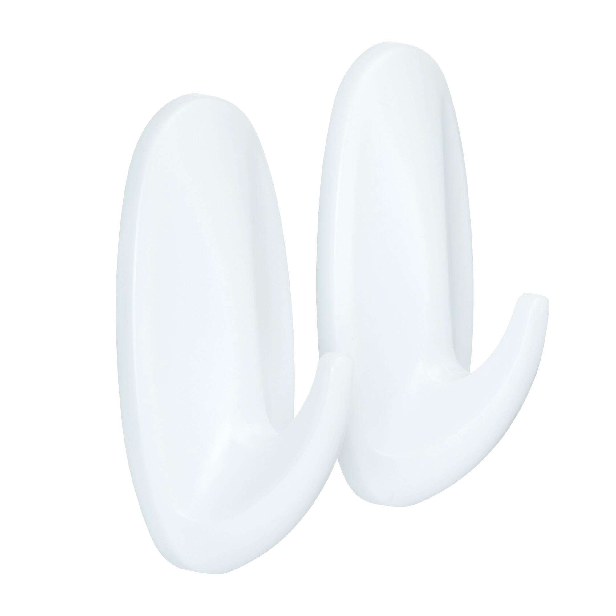 2 percha/colgador adhesivo  Decoración blanco en bruto - 6