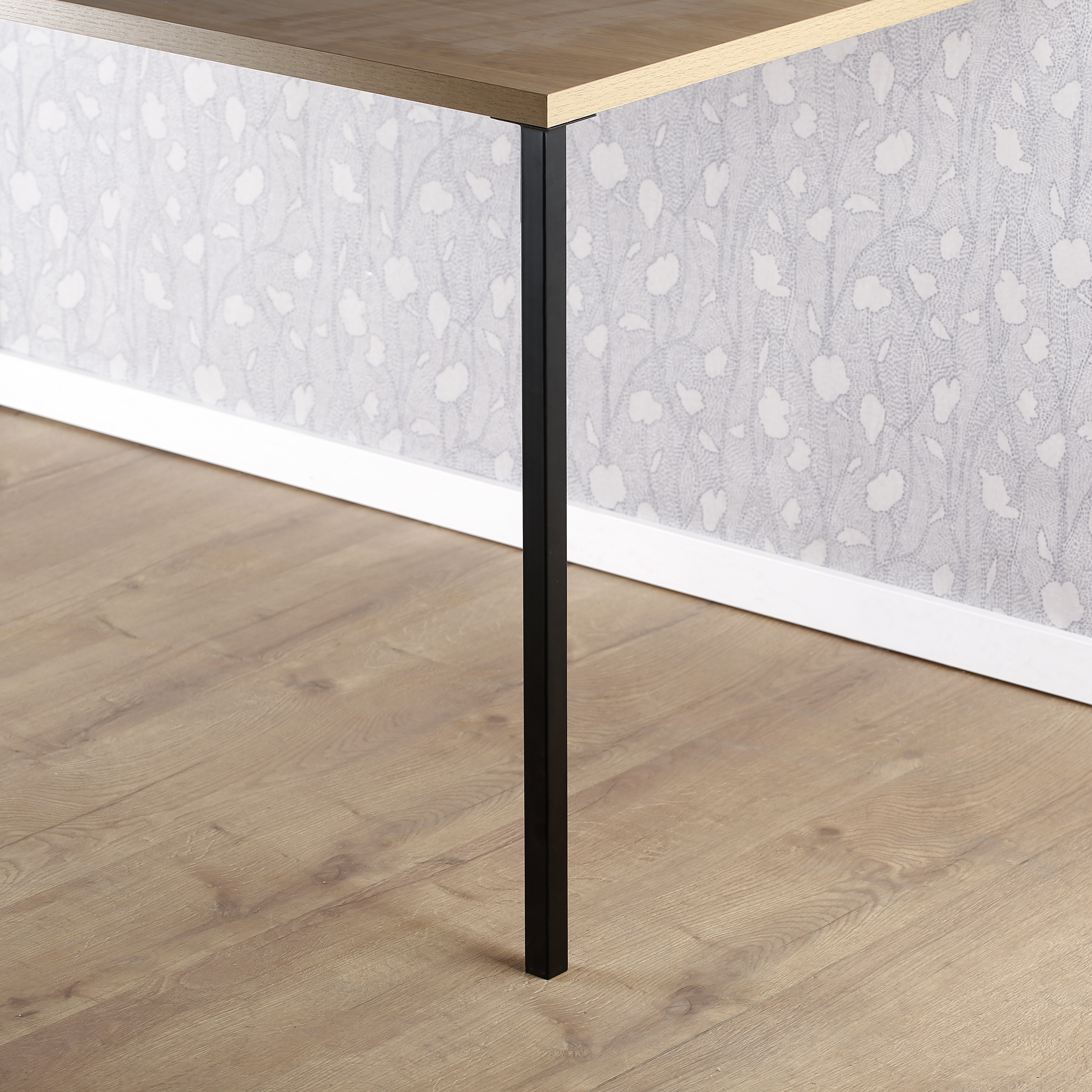 Pata para mesa o encimera de acero color negro altura 70 cm - 3