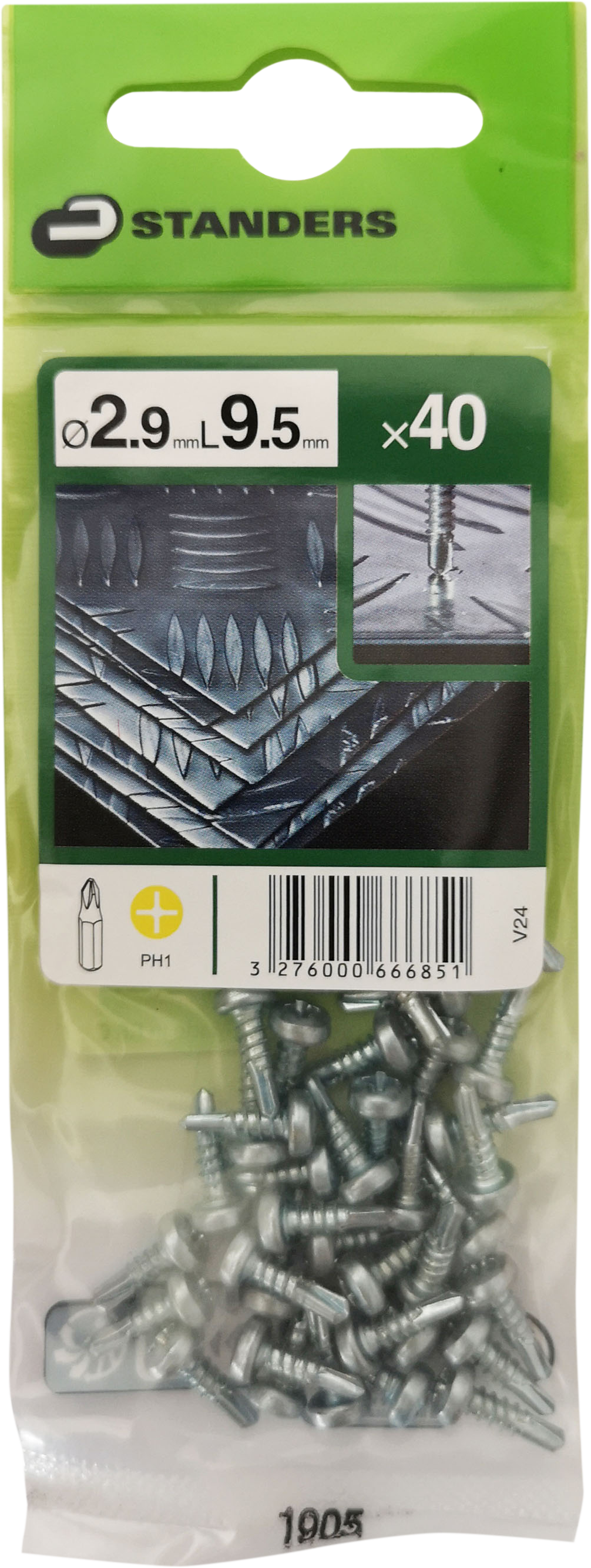 40 Tornillo para metal STANDERS phillips con cabeza abombada, ø 2.9 x L. 9.5 mm - 4