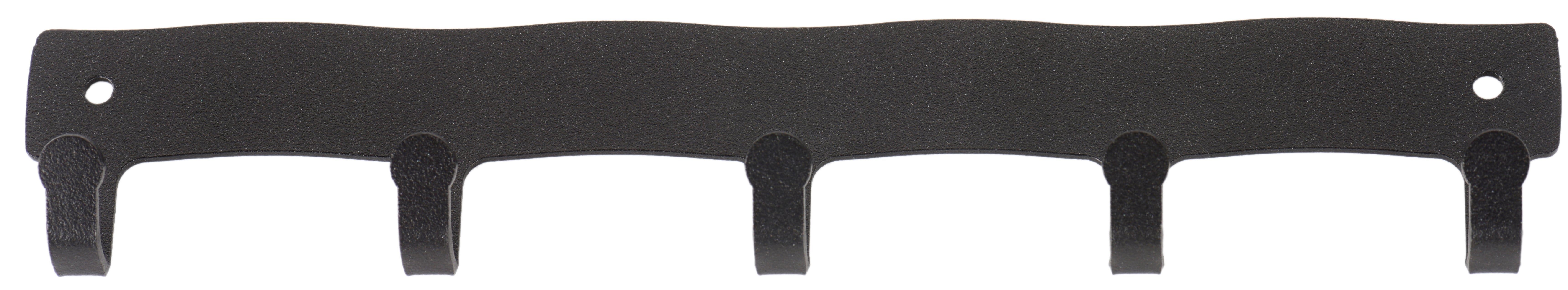 Perchero de pared de acero negro con 5 ganchos