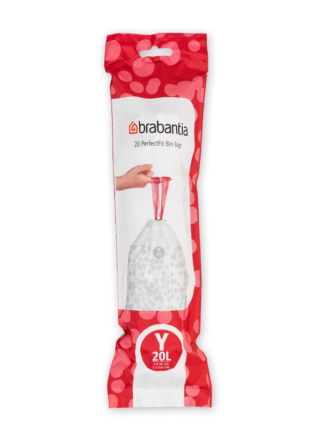 20 sacs-poubelle 20L BRABANTIA Perfectfit Code Y blanc