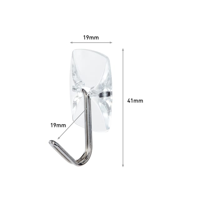 3 percha colgador adhesivo transparente Leroy Merlin
