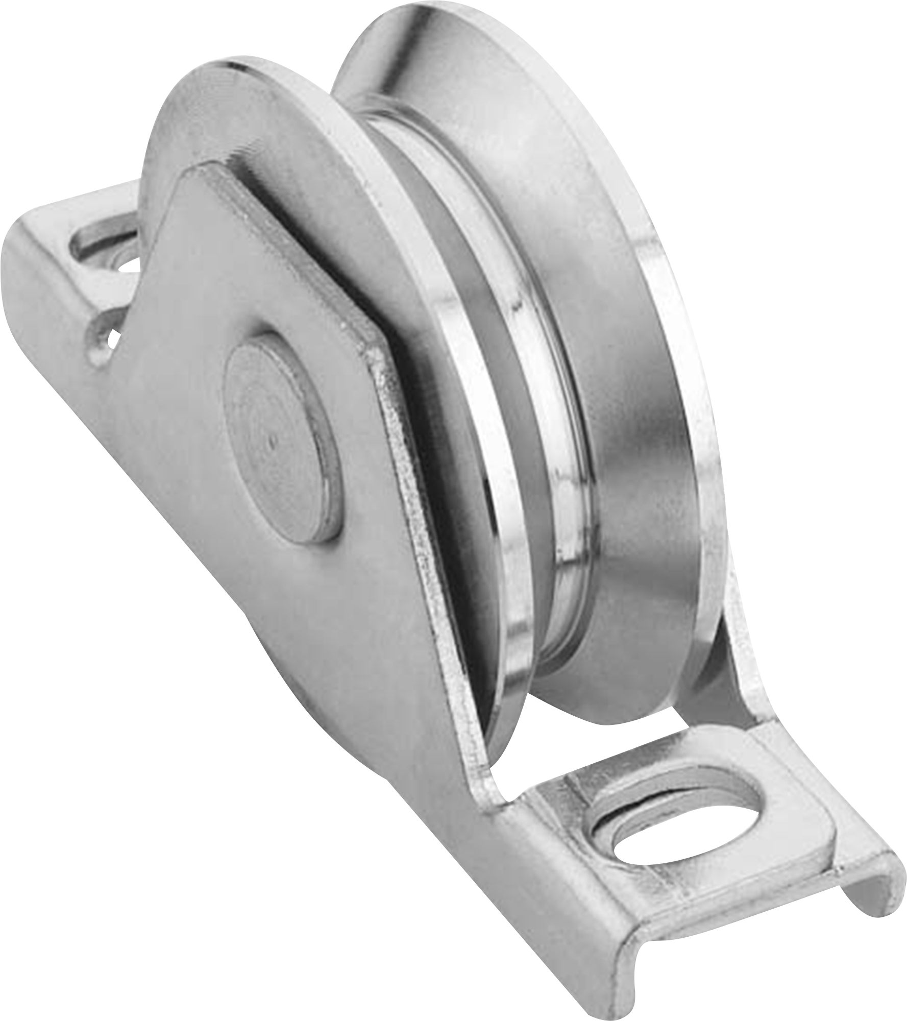 Polea de encastrar para puerta corredera y de carril redondo ø 80 mm