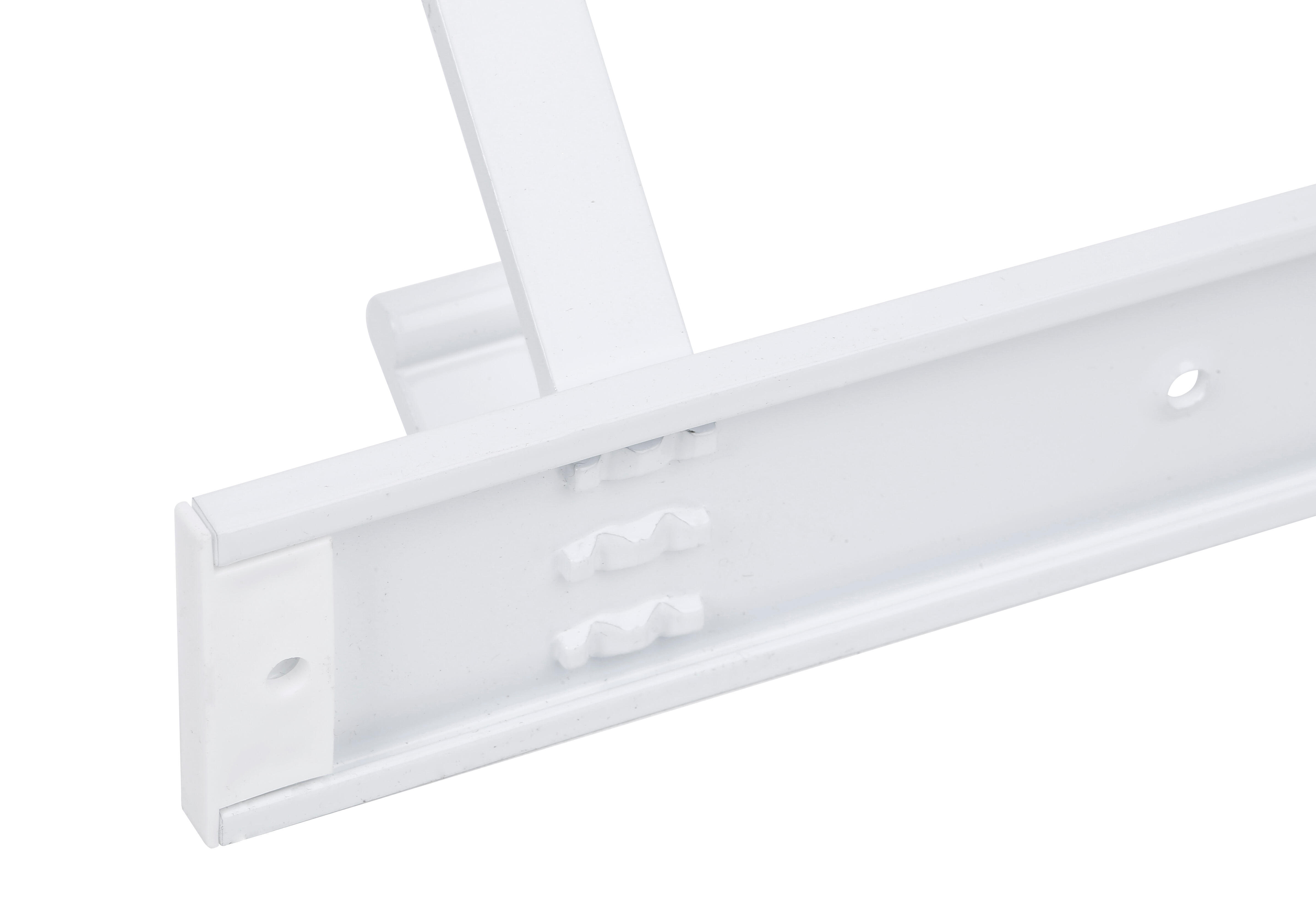 Perchero de pared de aluminio blanco con 4 ganchos - 3