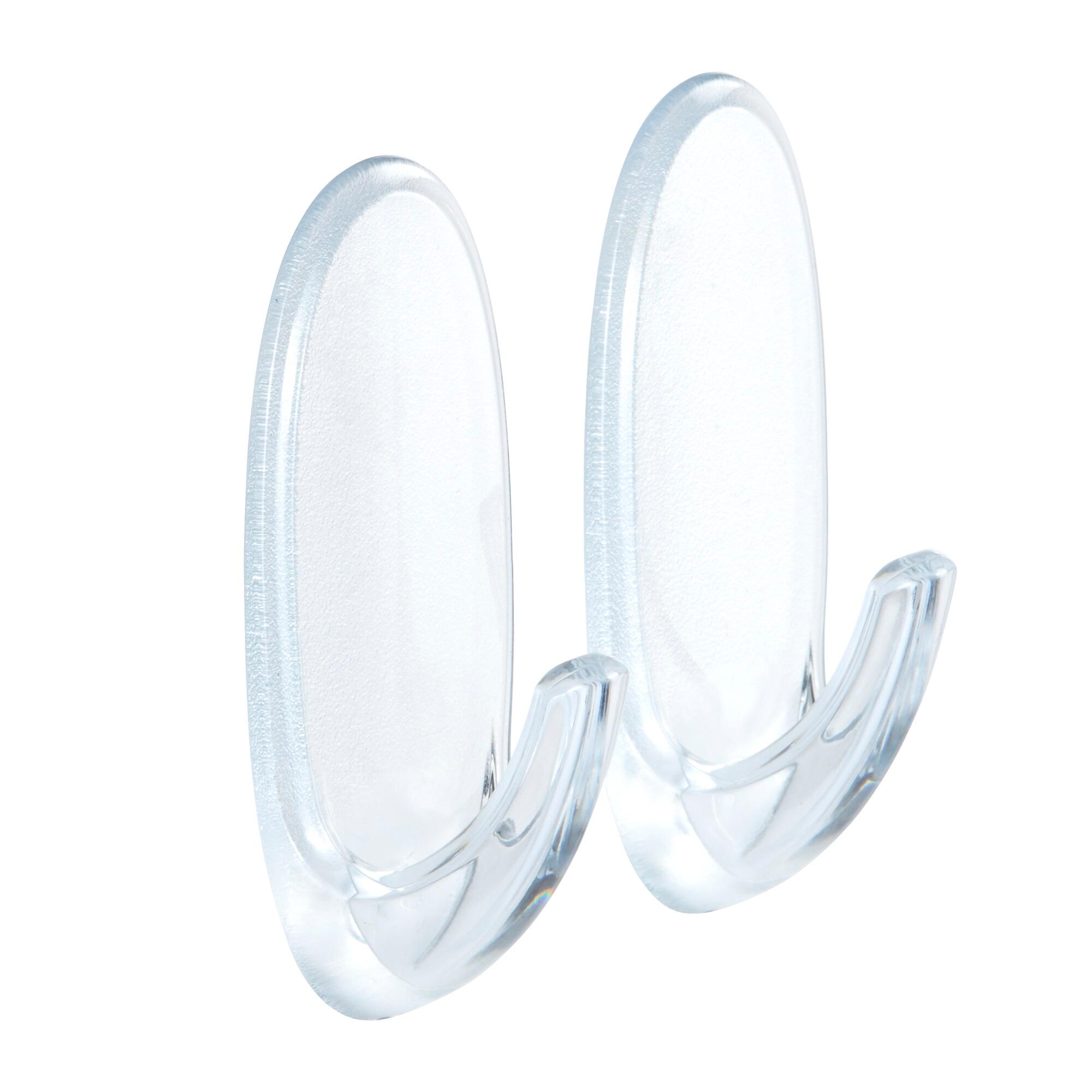 2 ganchos ovais TIRAS ADH TRANSPARENTE - 2