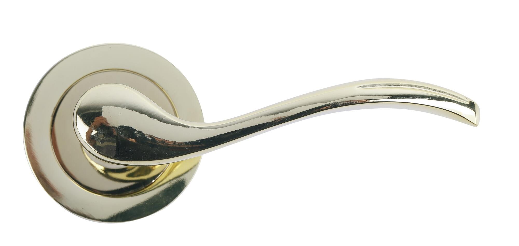 Juego de manilla con roseta villanueva de aluminio encerado
