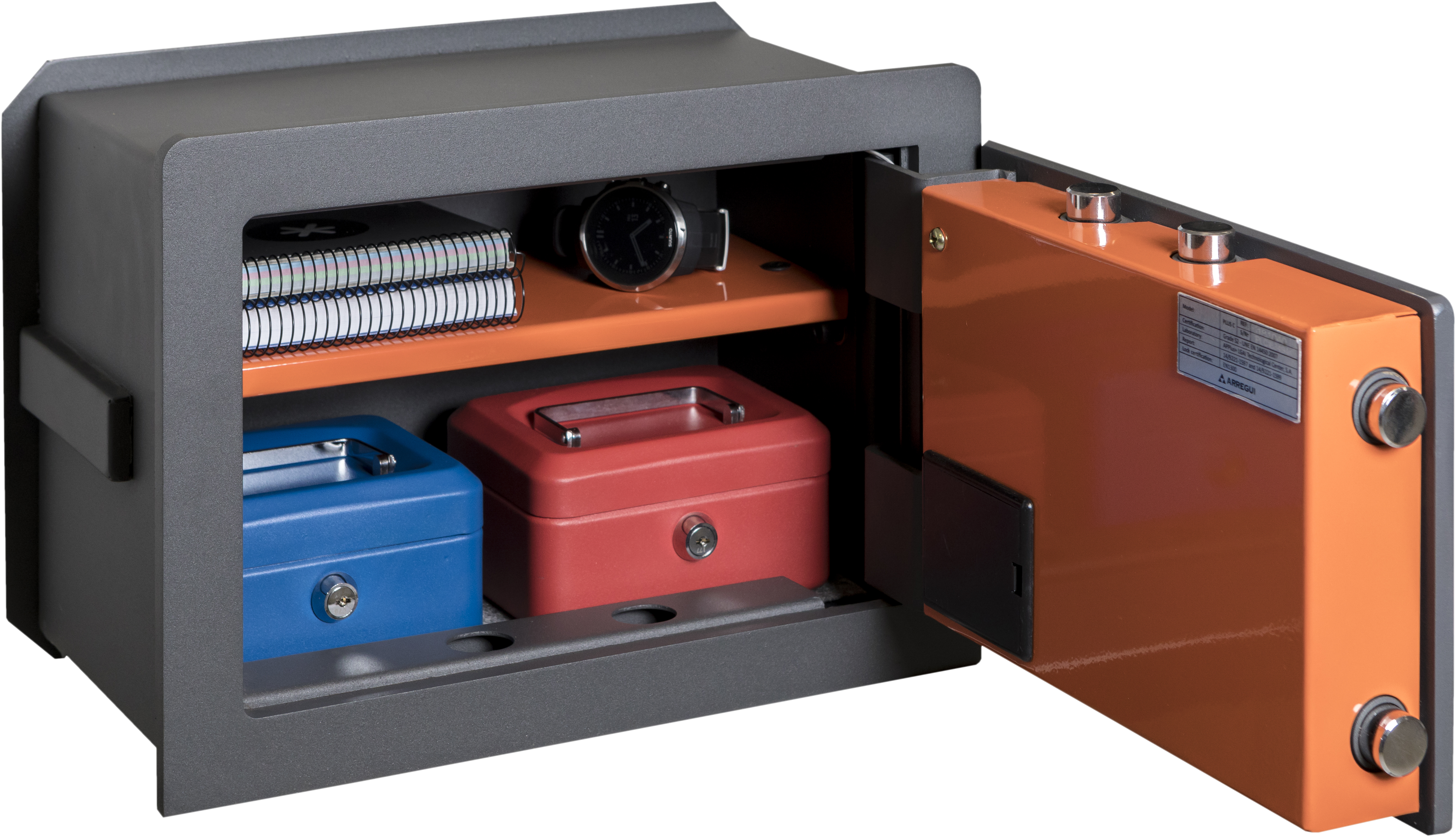 Arregui Caja Fuerte Electrónica Para Empotrar 17L: Seguridad En Casa Con Llave De Emergencia Y Código De 4-8 Dígitos (380x280x250mm)