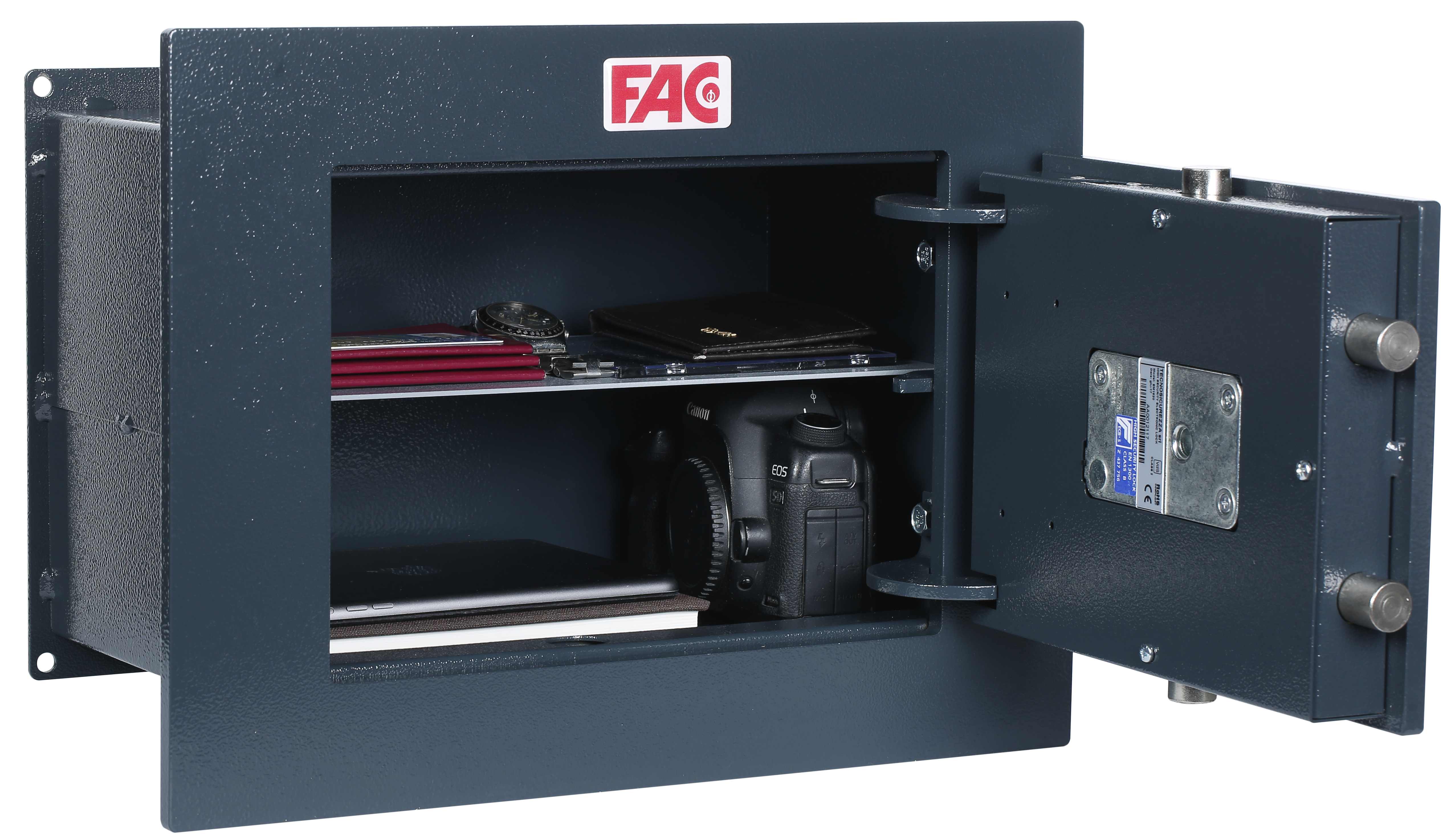 Cofre forte embutir elétrico puxador 102e rasha - 3