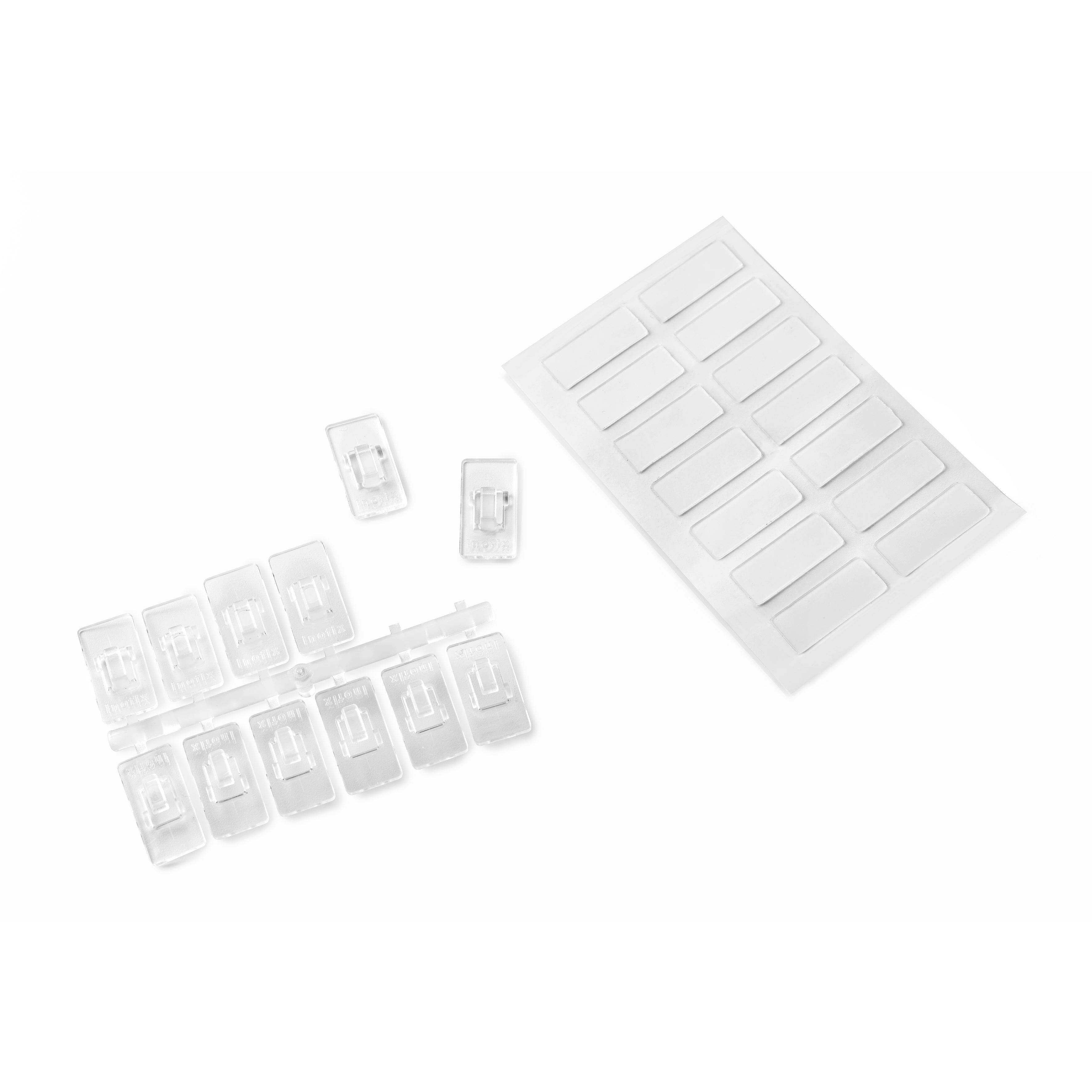 12 Miniganchos transparentes + 14 tiras adhesivas mini - 3