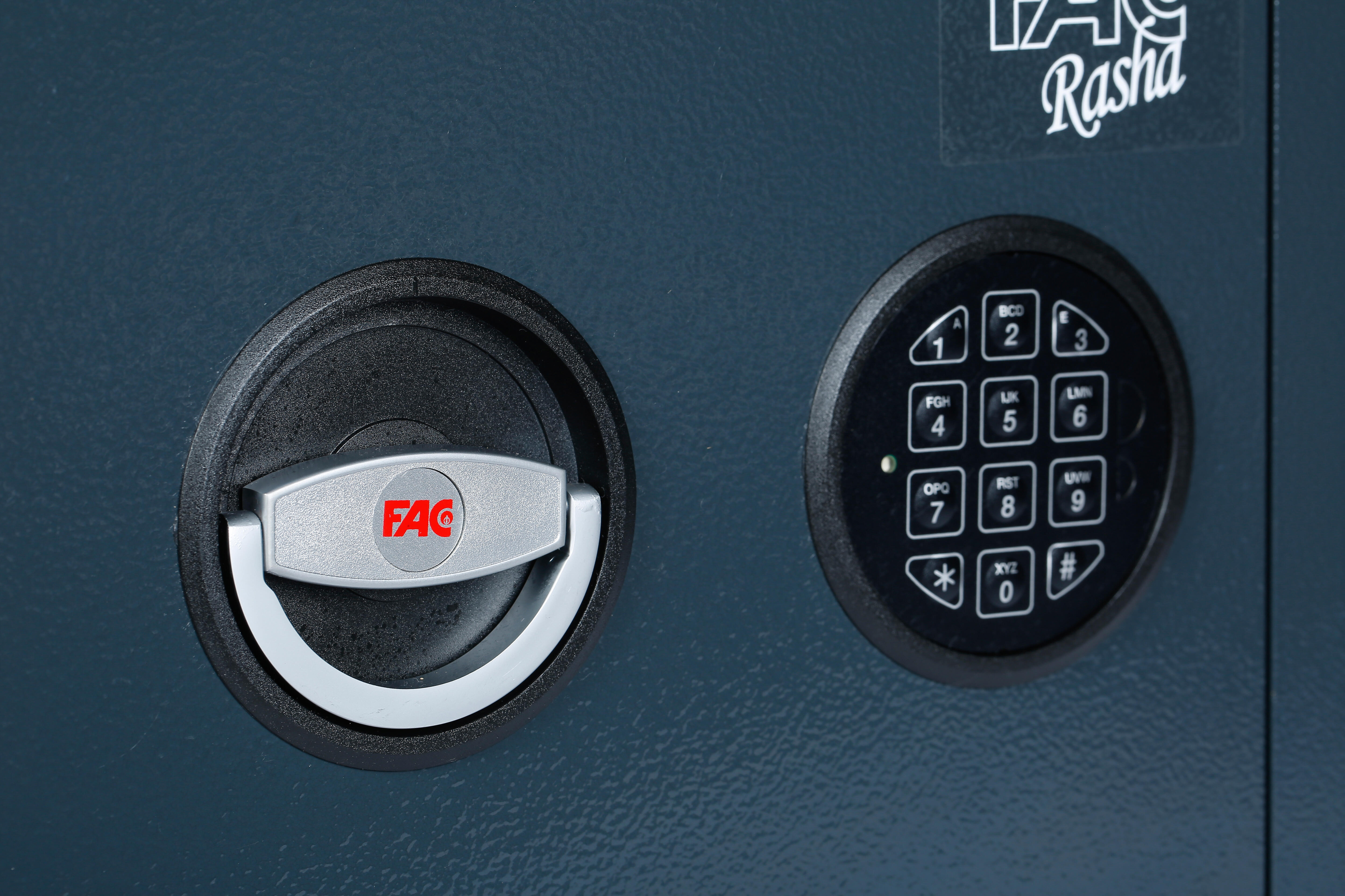 Cofre forte embutir elétrico puxador 102e rasha - 5