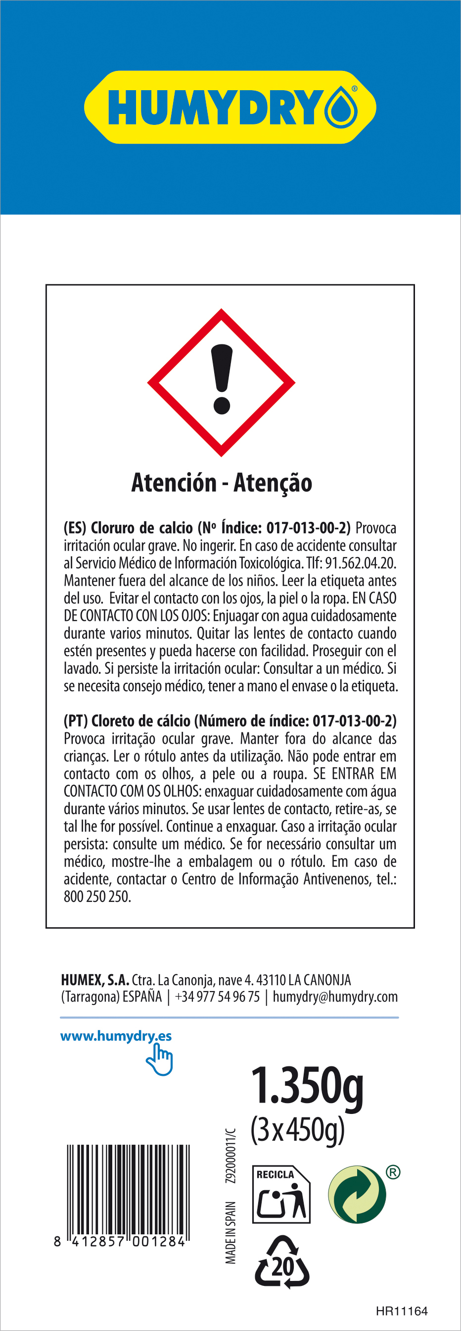 Pack 3 cabides anti-humidade 450gr neutro Humydry - 7