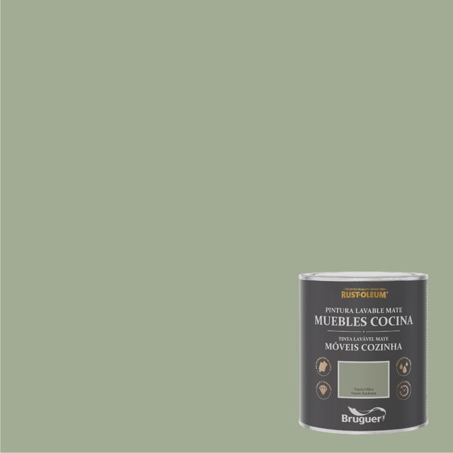 Tinta lavável móveis de cozinha mate verde oliva 0,75 L Rust-Oleum
