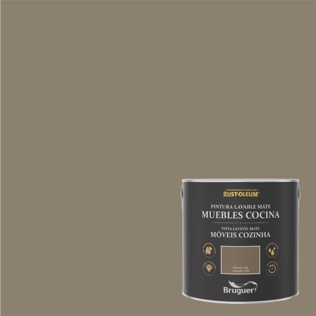 Tinta lavável móveis de cozinha mate castanho café 2,5 L Rust-Oleum