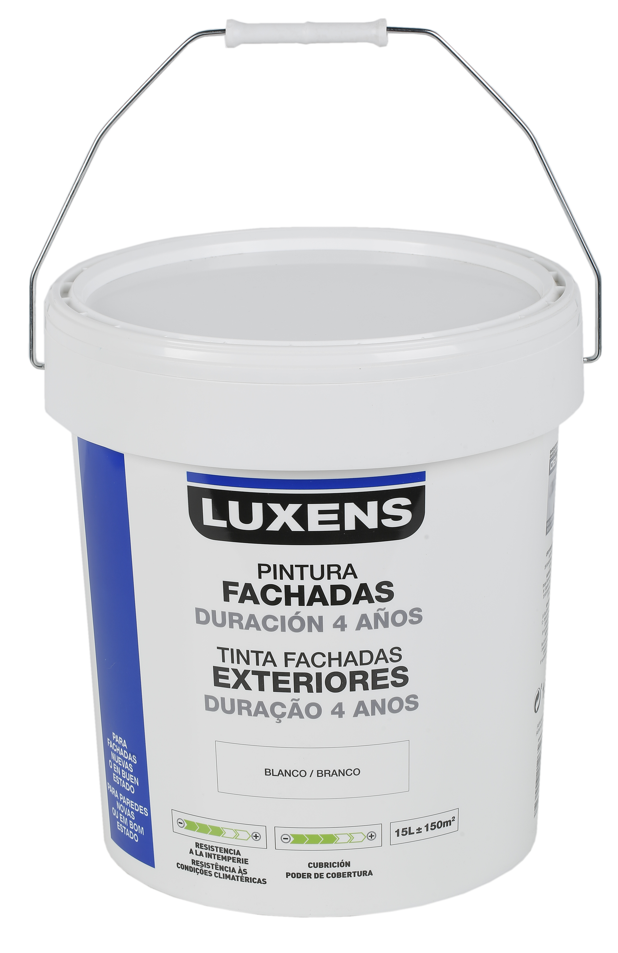 Tinta exterior LUXENS MATE 6 ANOS 15L BRANCO - 6