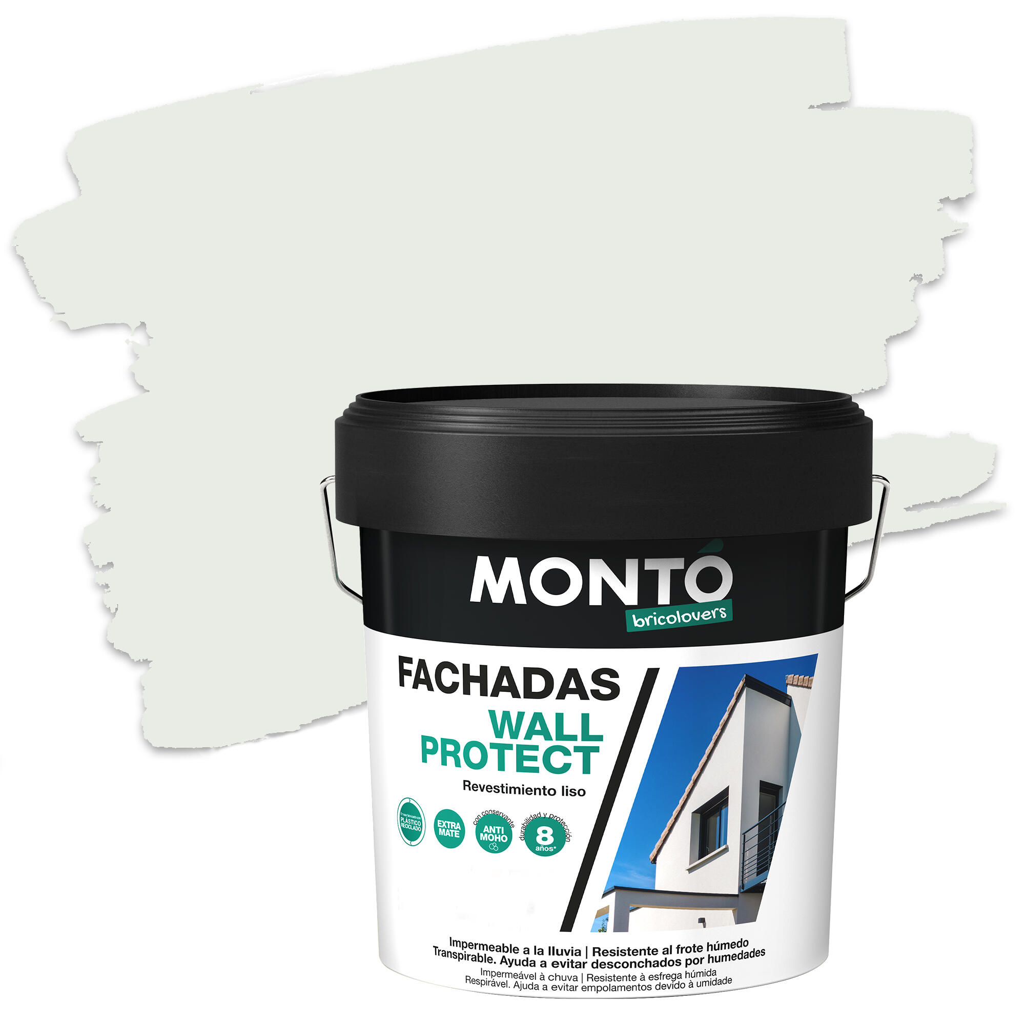 Pintura para fachadas acrílica wall protect montó 15l gris