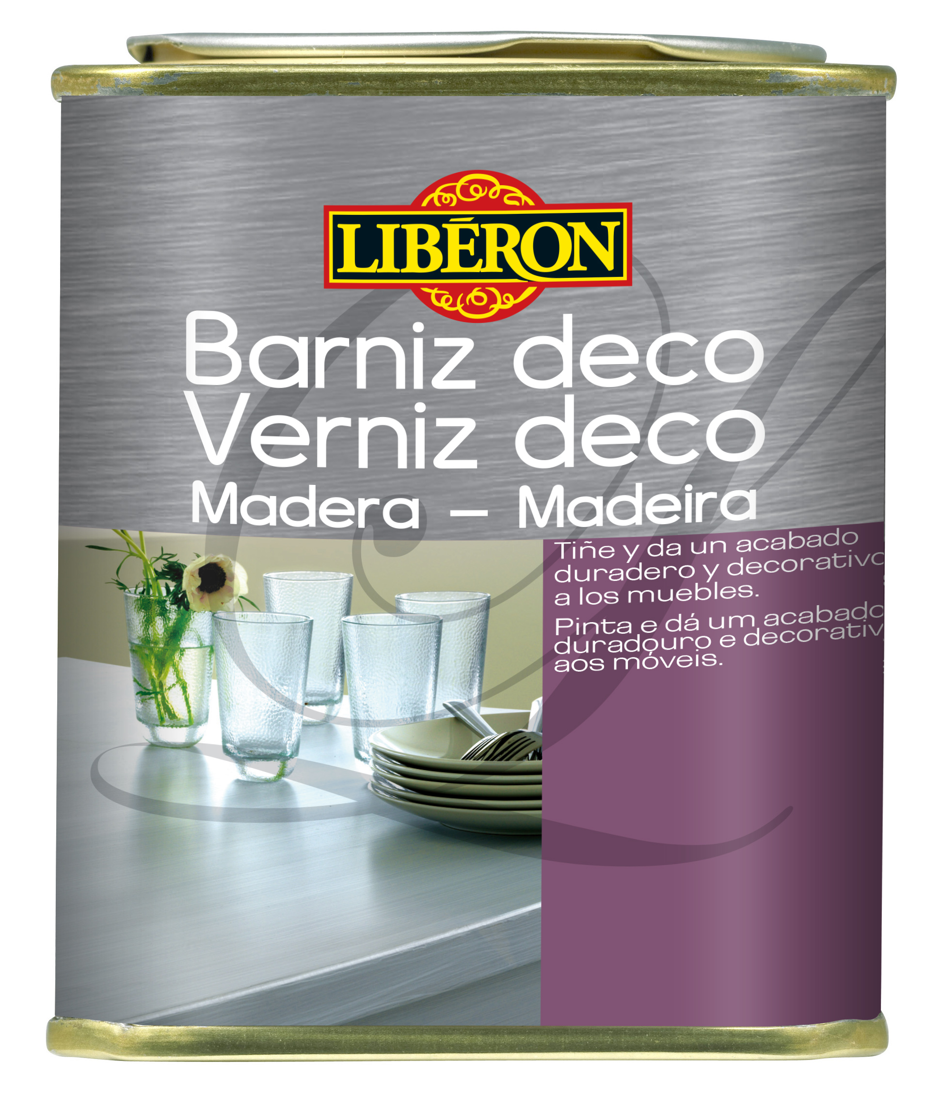 Barniz deco para madera pizarra 0,25l