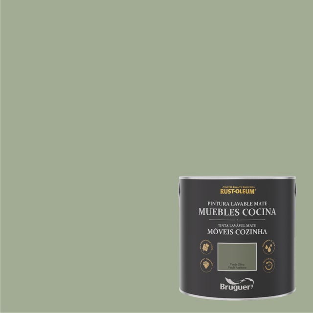 Tinta lavável móveis de cozinha mate verde oliva 2,5 L Rust-Oleum