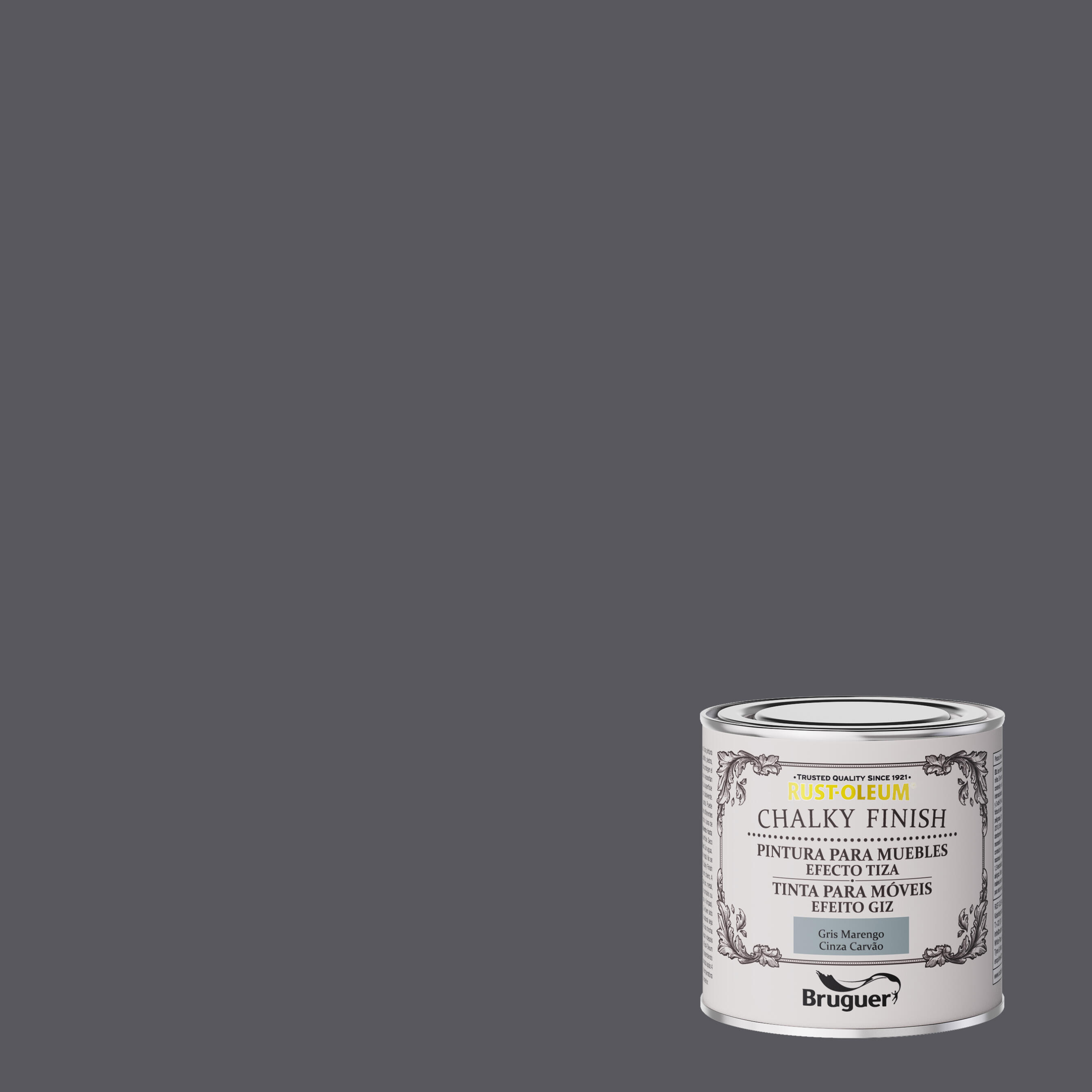 Pintura a la tiza chalky finish rust-oleum 125 ml gris marengo