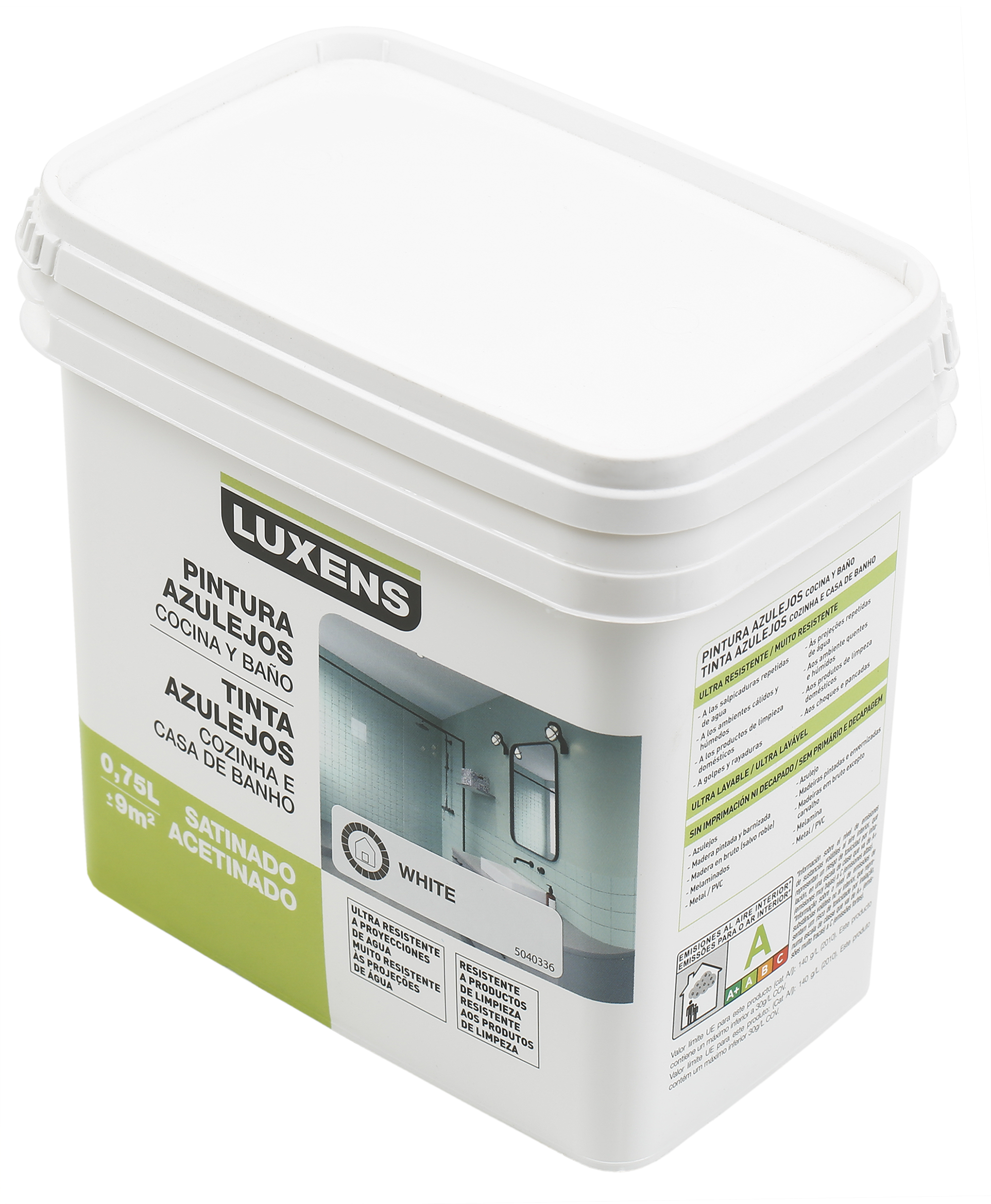 Esmalte para azulejos Luxens Blanco Satinado 0,75 L - 6