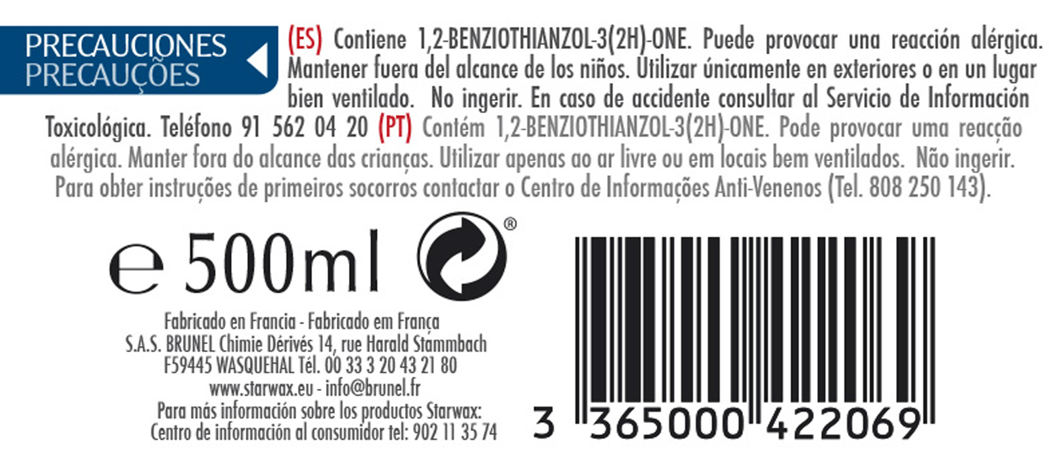 Limpiador carpintería PVC y aluminio STARWAX 0,5L - 2