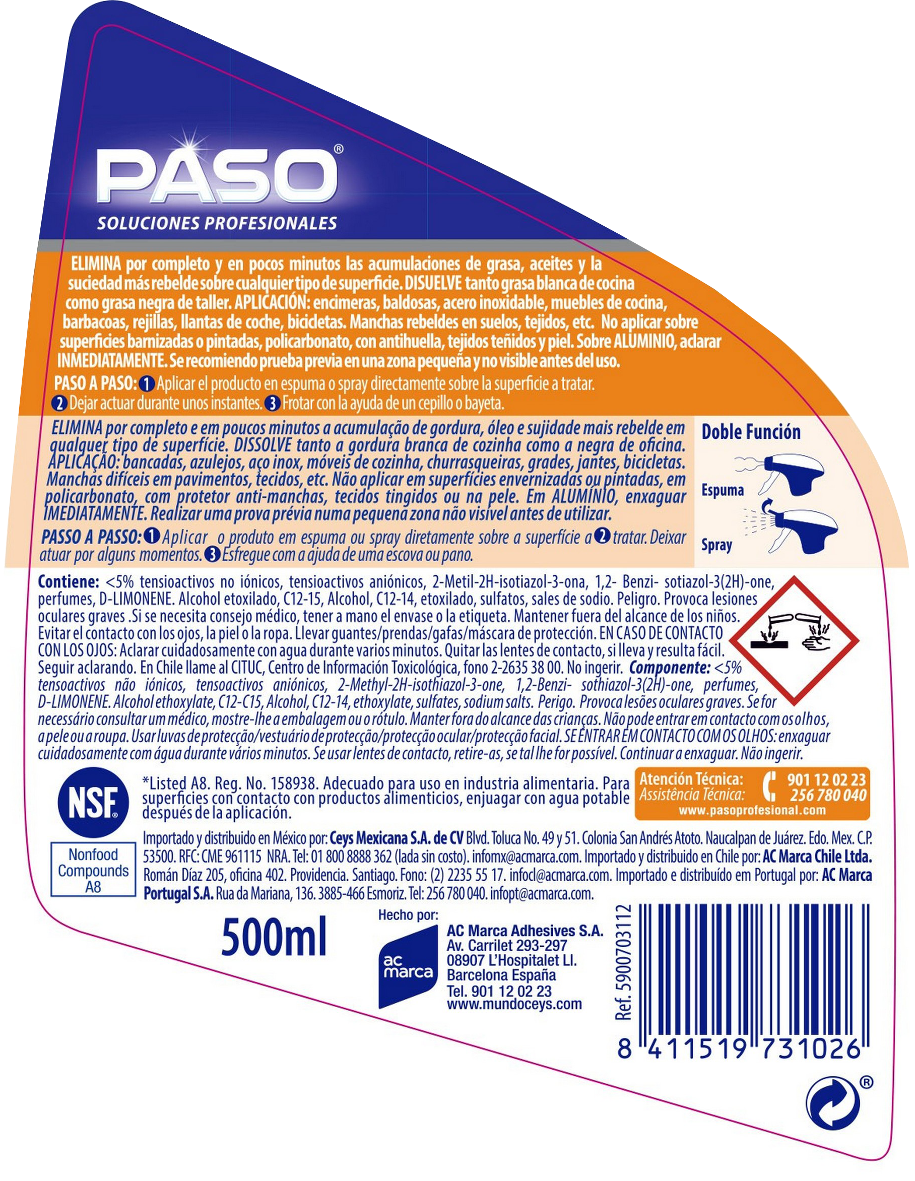 Elimina gorduras multiusos 500 ml Paso Ceys - 4