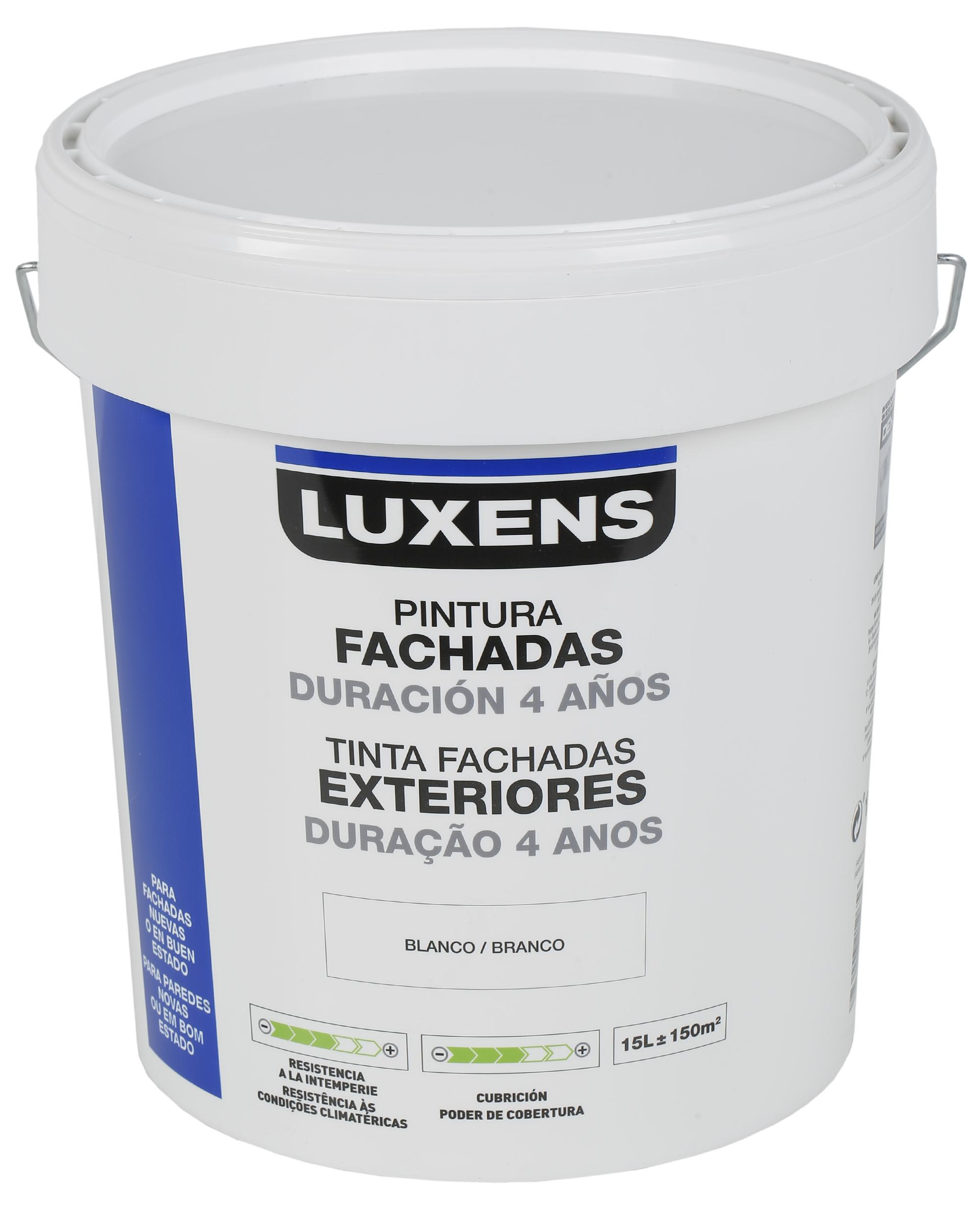Tinta exterior LUXENS MATE 6 ANOS 15L BRANCO - 5