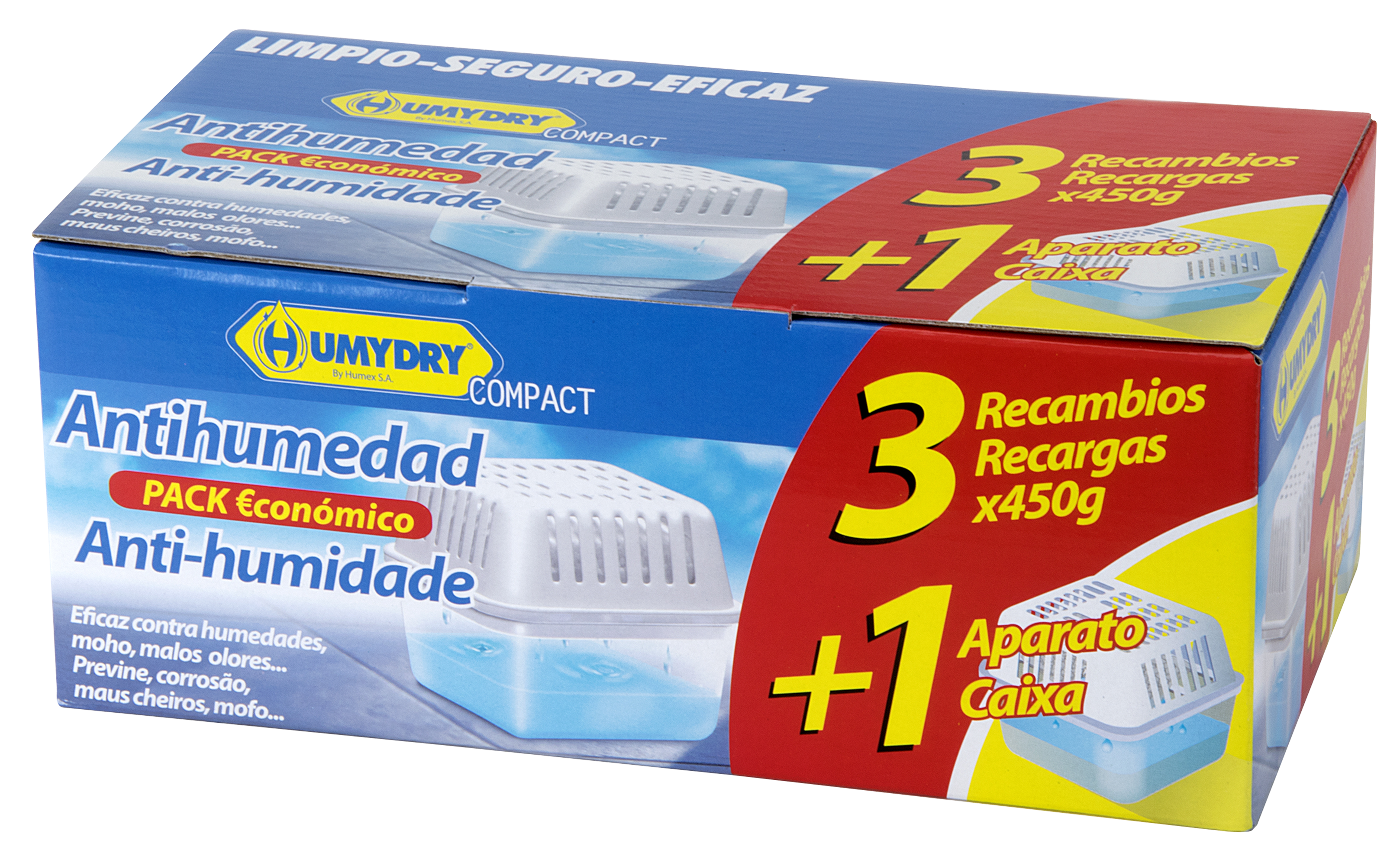 Pack 3 recargas anti-humidade + aparelho 450 g Humydry - 8