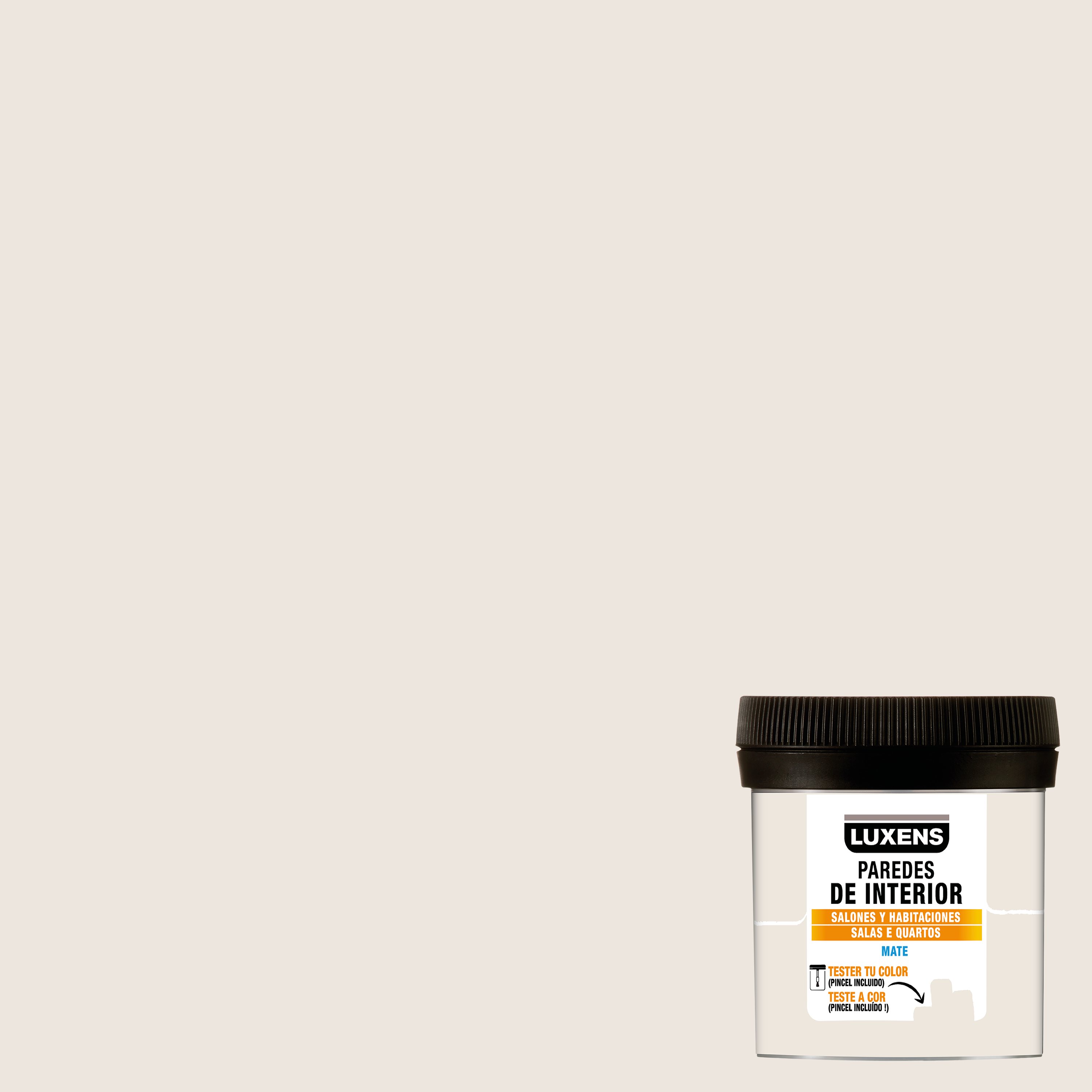 Tester de pintura salones y habitaciones LUXENS color paper 5 mate 75ml para paredes y techos - 9