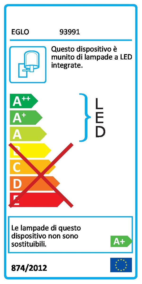 Applique LED esterna Fastro doppia luce bianco IP44, luce bianco caldo 360 lumen, EGLO - 4