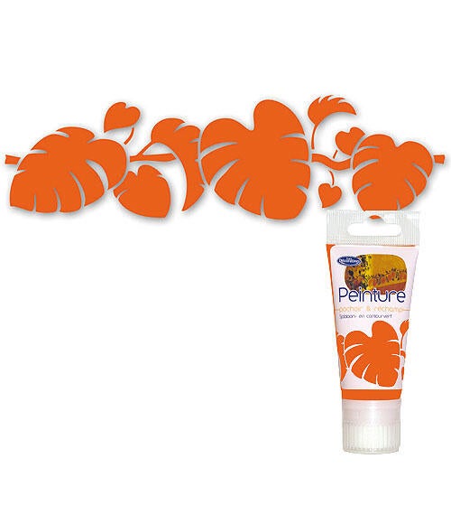 Pittura per interni per parete e mobile stencil, ID Arancio mandarino opaco, 0.05 L