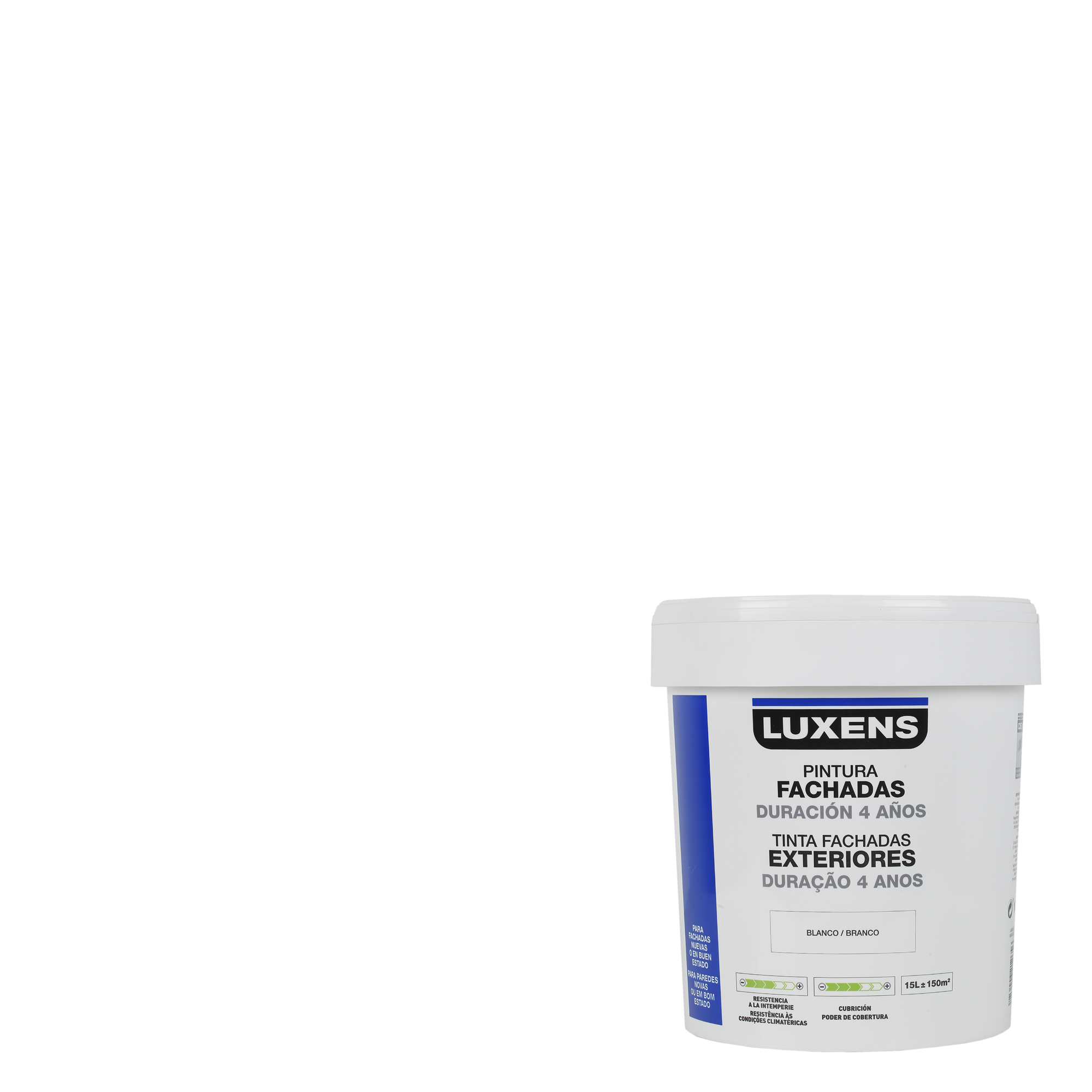Tinta exterior LUXENS MATE 6 ANOS 15L BRANCO - 4