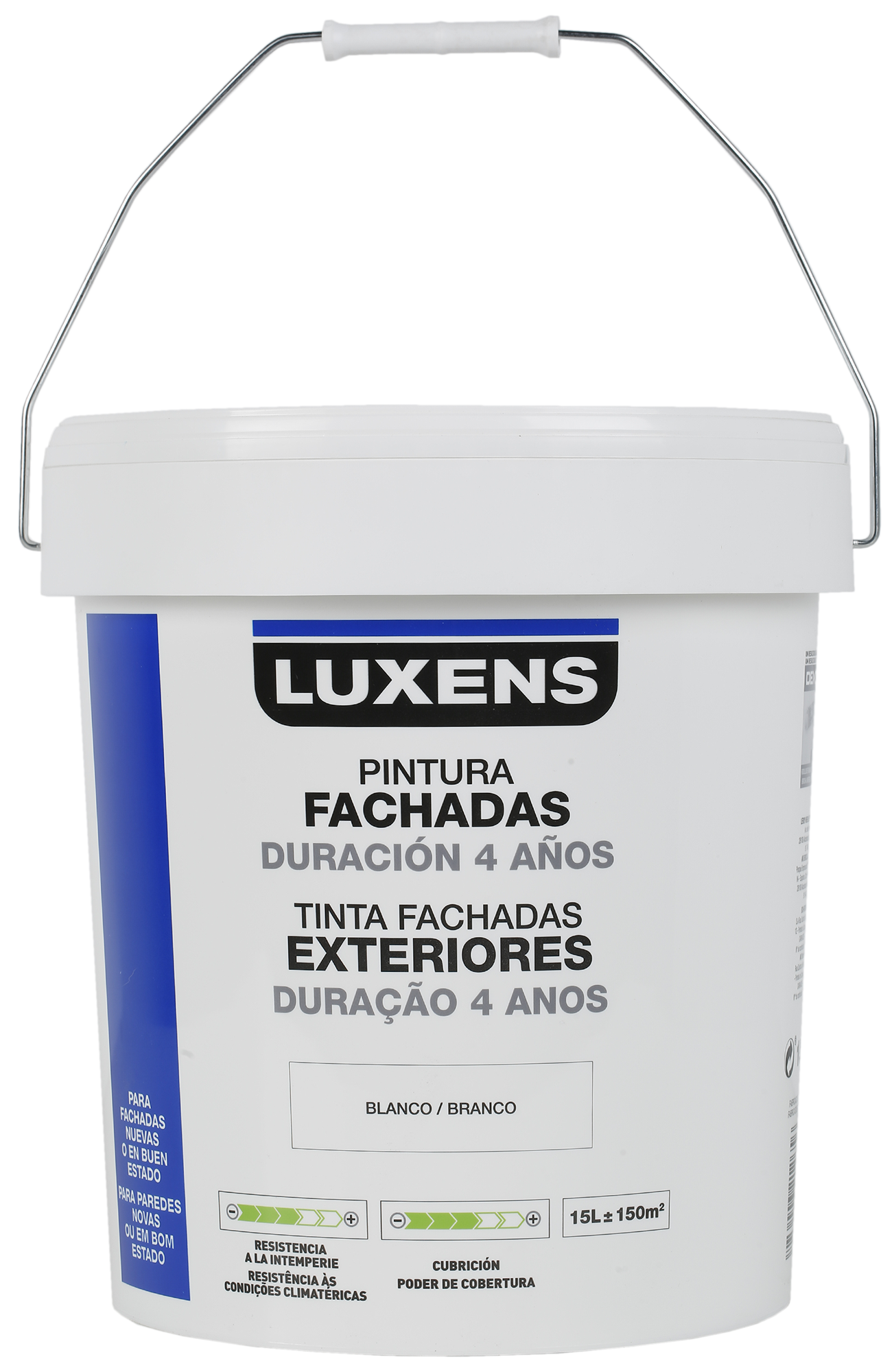 Tinta exterior LUXENS MATE 6 ANOS 15L BRANCO - 3