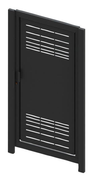 Puerta peatonal doorself parallels 100x200 cm óxido