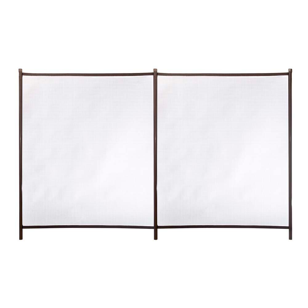 Valla de seguridad desmontable de poliéster / pvc marrón 125x200 cm