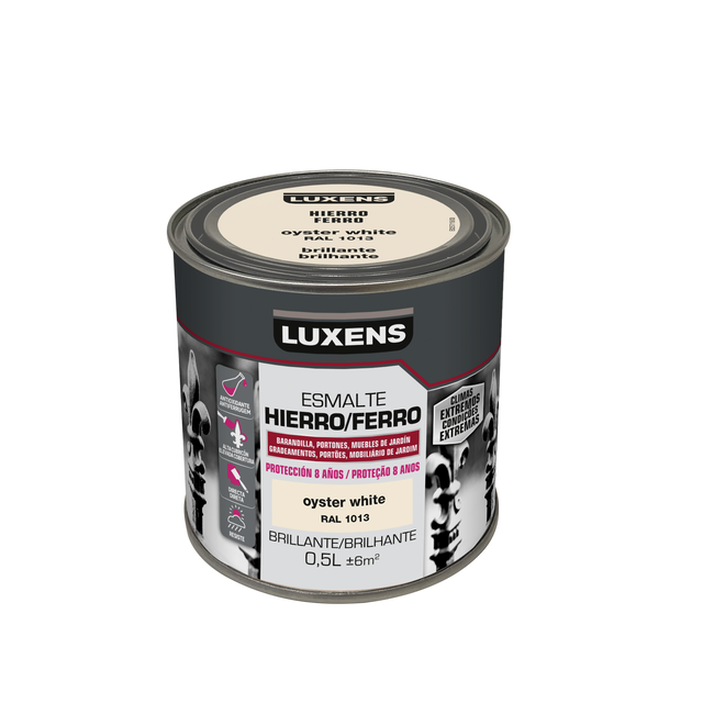 Esmalte LUXENS ANTIOXIDANTE 8 ANOS 0,5L OYSTER WHITE