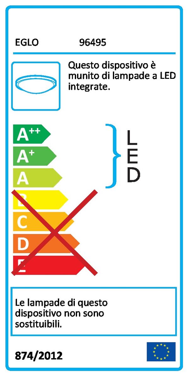 Plafoniera LED Argolis nero IP54 bianco caldo EGLO - 6