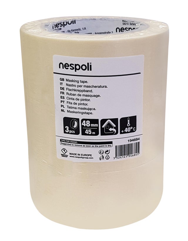 Pack 3 fitas de pintor 45 m x 48 mm Nespoli