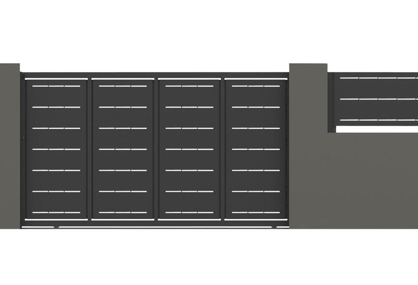 Puerta corredera doorself lines 400x200 cm negra