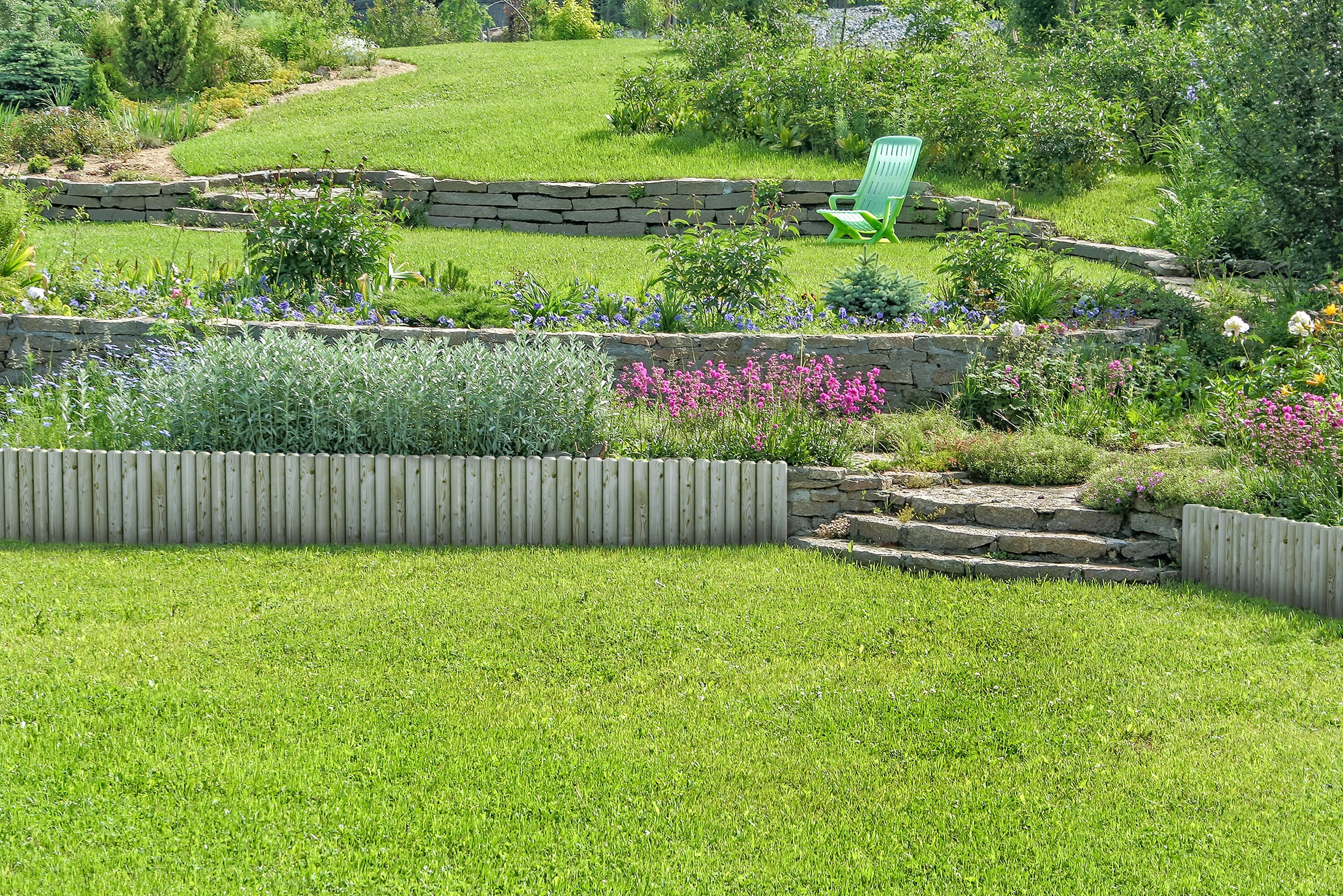 Poste de madera beige de 6 x 6 x   cm - 2