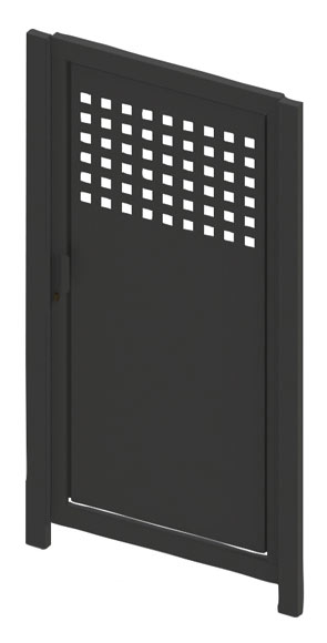 Puerta peatonal doorself square 100x200 cm negra