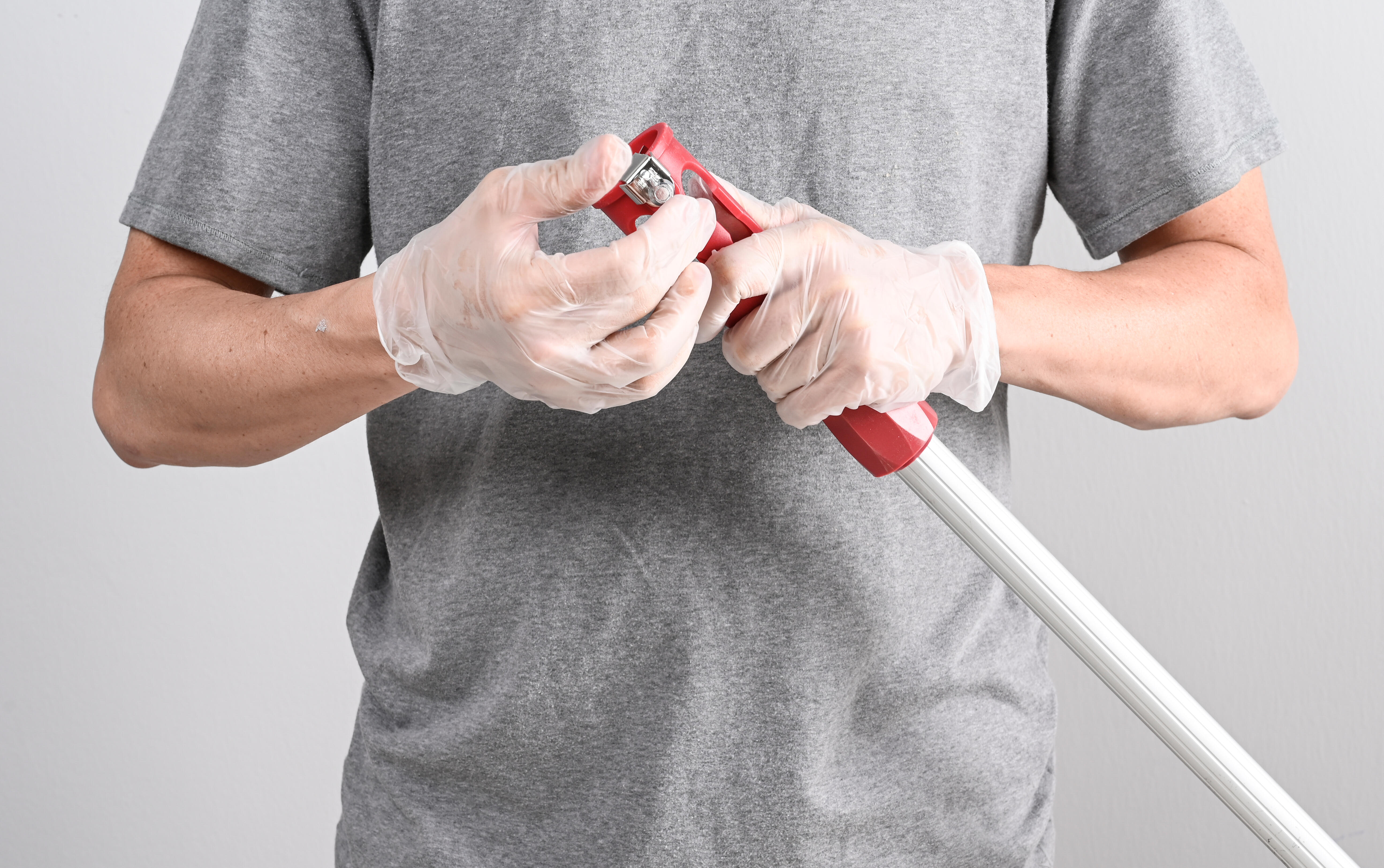 Alargador para pintar de aluminio NESPOLI desde 167.5 hasta 300 cm de longitud. Articulado. Empuñadura ergonómica. Tipo de sujeción mediante apriete. - 7