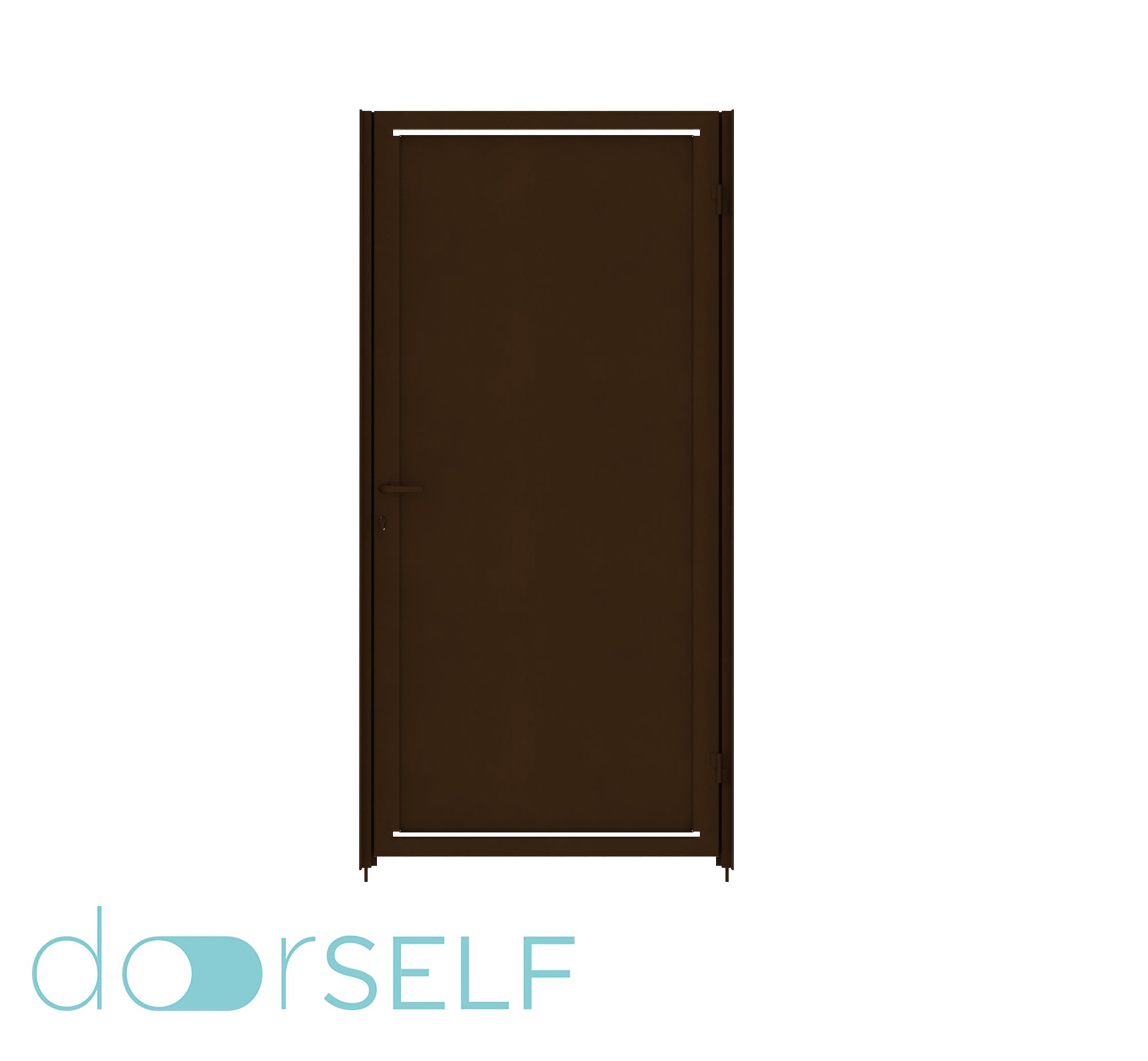 Puerta peatonal doorself blind óxido 100x150 cm