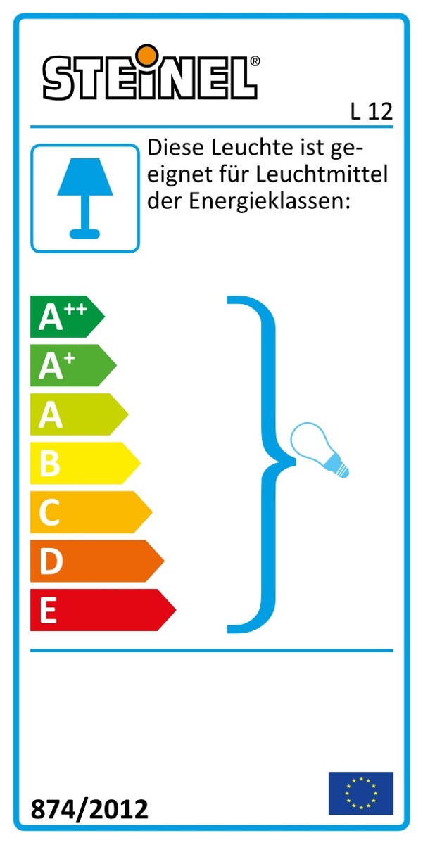 Applique moderno da esterno L12 grigio alluminio con sensore di movimento IP44 E27 STEINEL - 9