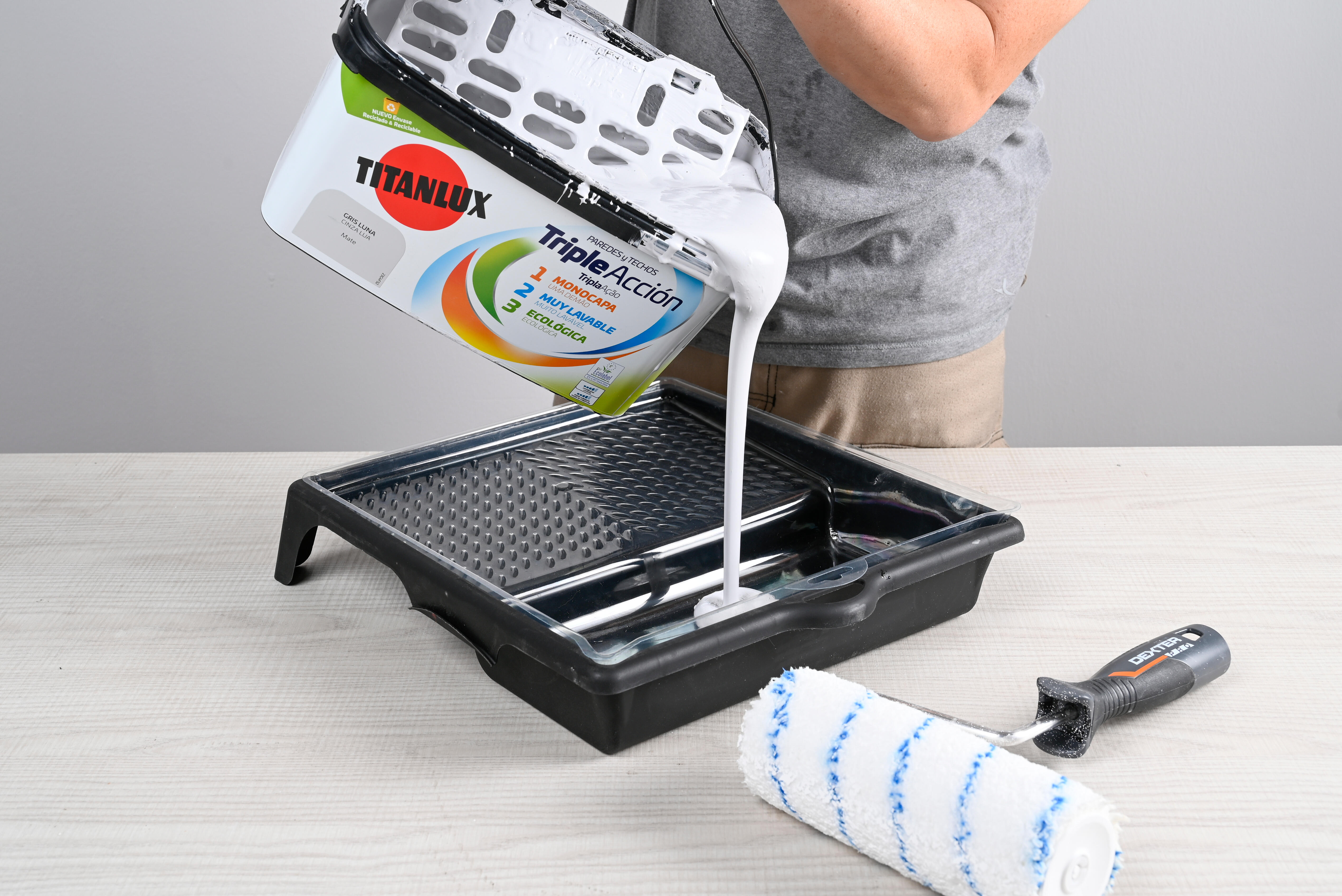 Recipiente per pittura DEXTER per rulli da 23 cm 1.25 lt Nero, L 23 x L 3.71 cm - 5