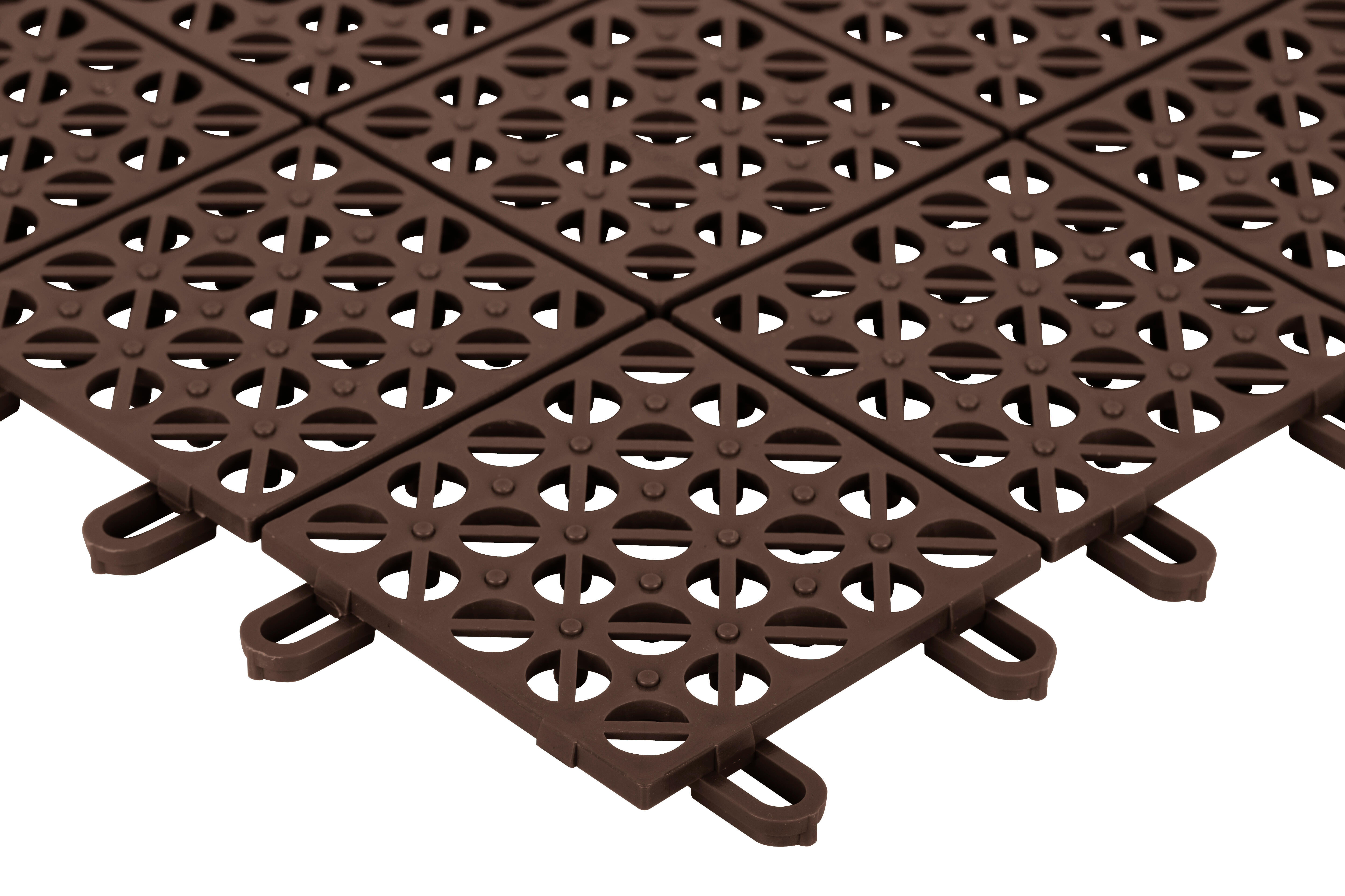 Estrado de plástico MULTIPLATE 56X56CM CAFÉ - 6