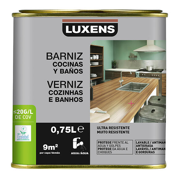 Barniz cocina y baño LUXENS incoloro brillo 0,75L