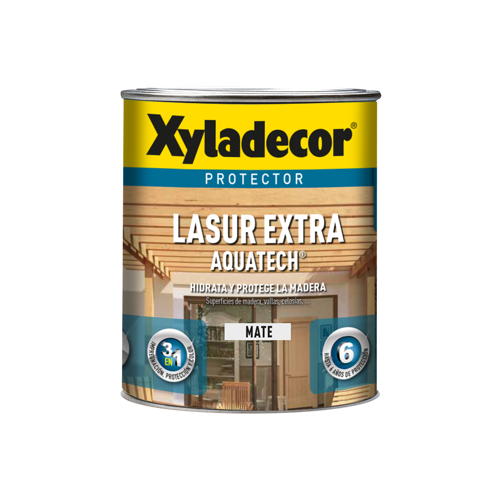 Protector de madera mate extra aquatech 2.5l roble