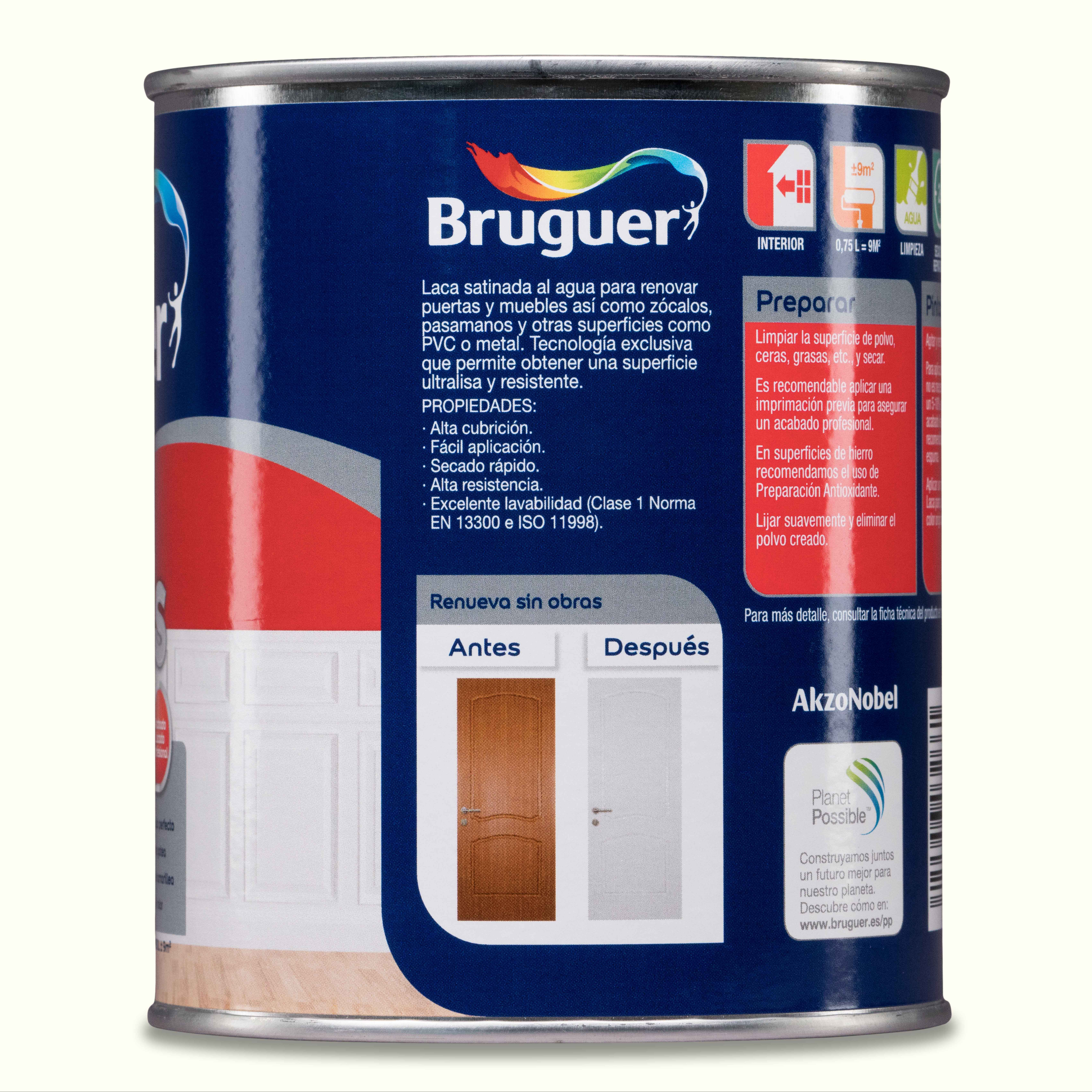 Esmalte interior 2.5l acetinado branco bruguer - 6
