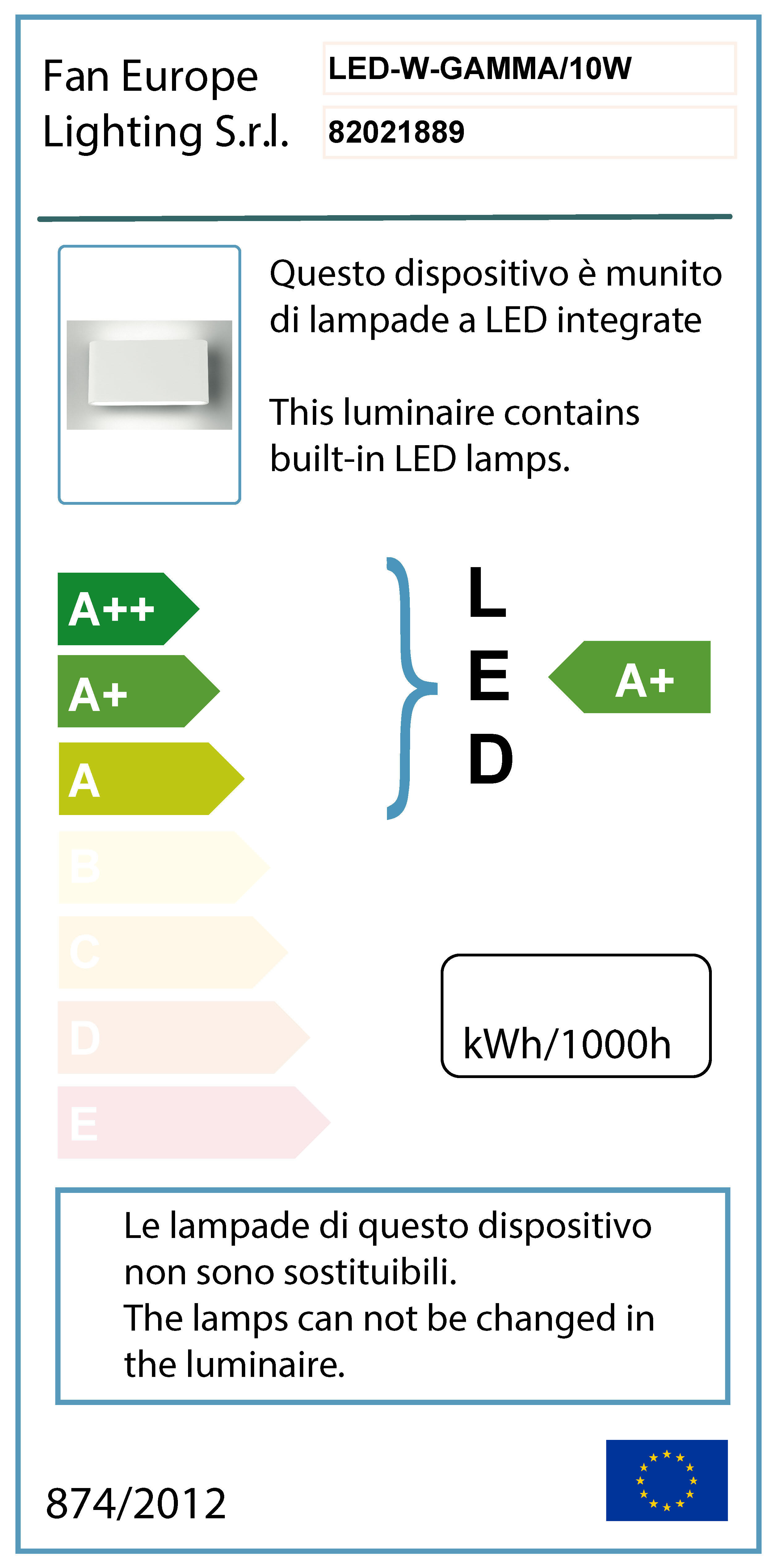 Applique LED moderno da esterno led integrato gamma doppia luce bianco IP54, con regolazione di temperatura 1100 lumen, INTEC - 8